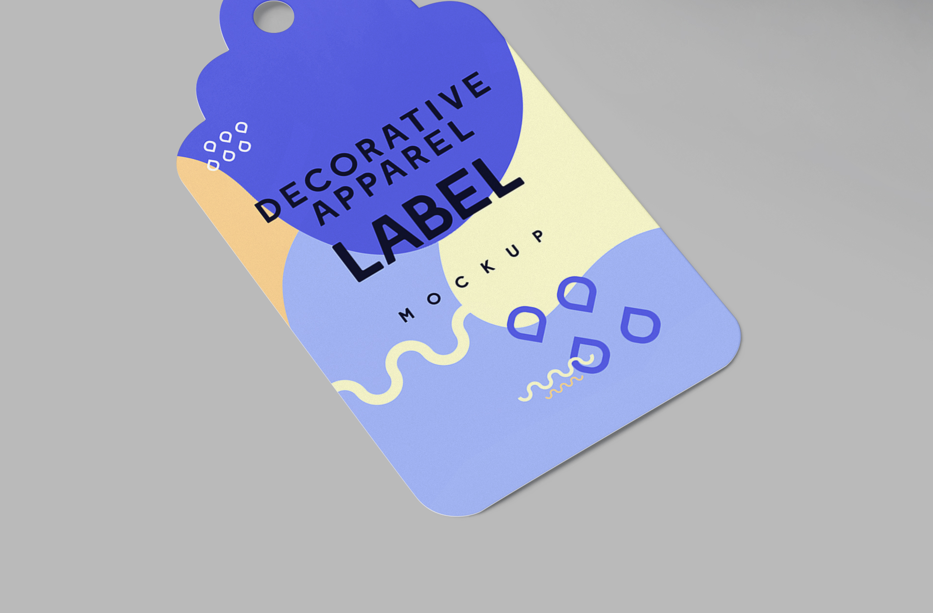 customizable garment tag PSD