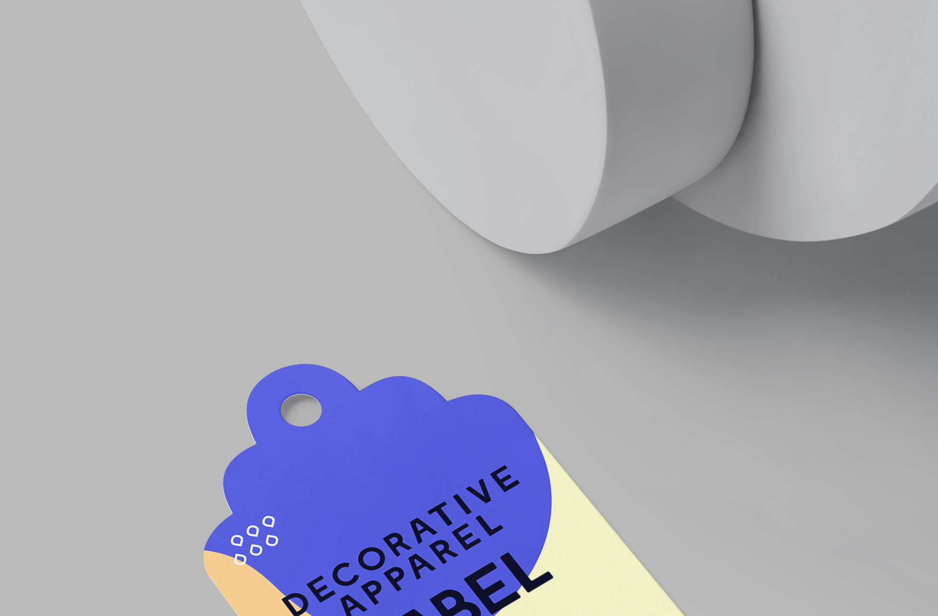 customizable garment tag PSD