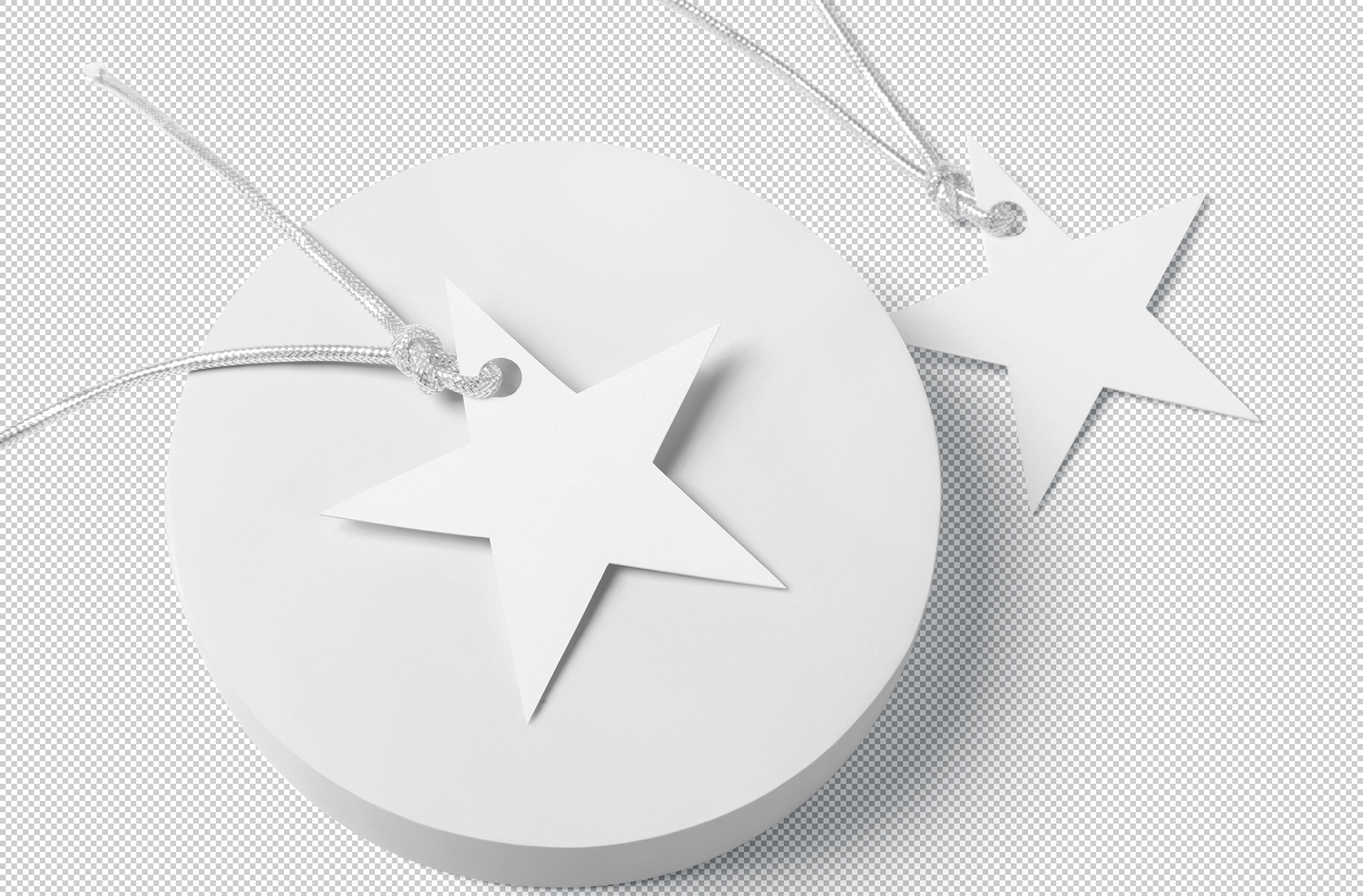 colorful star tag PSD