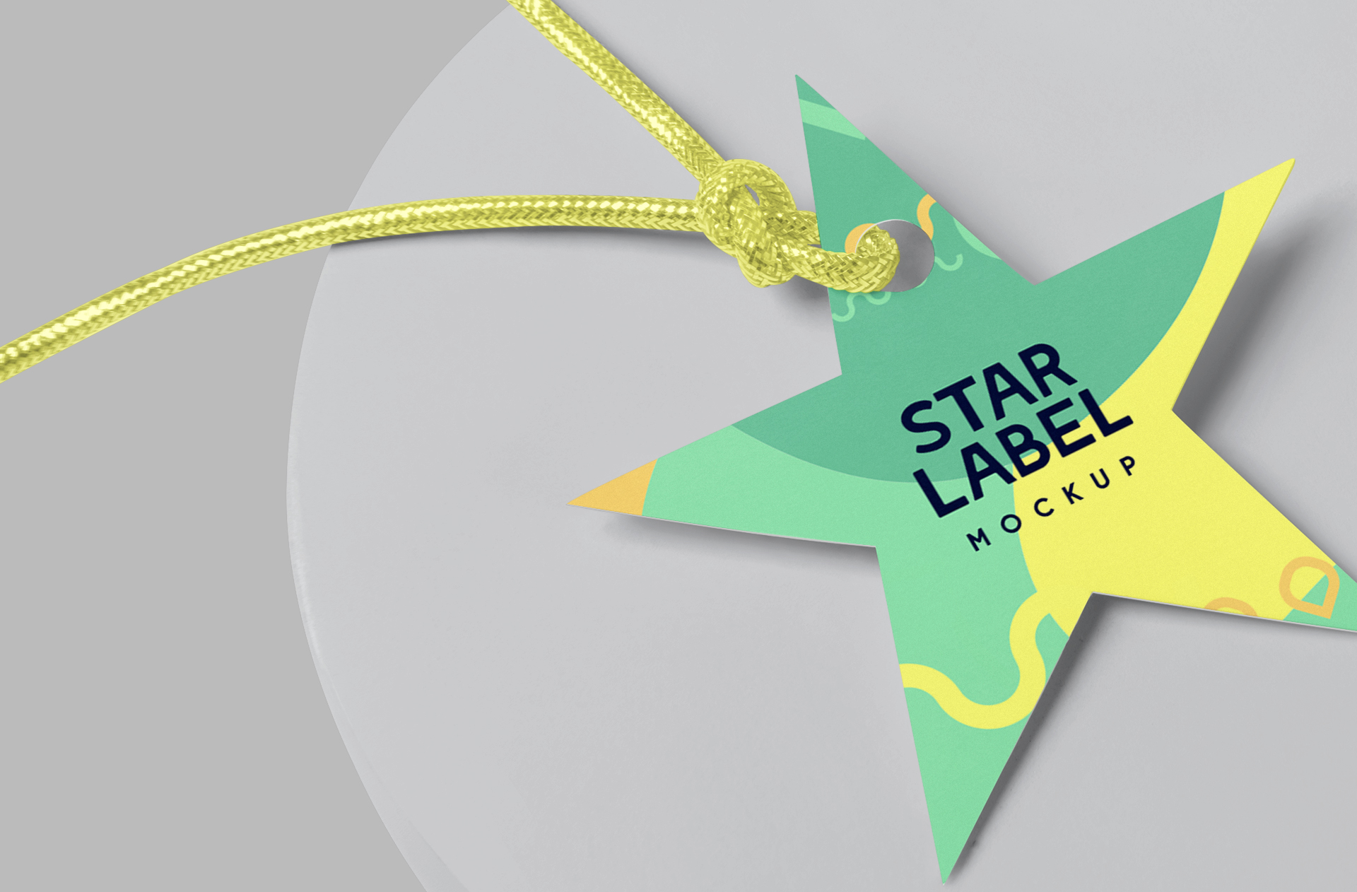 colorful star tag PSD