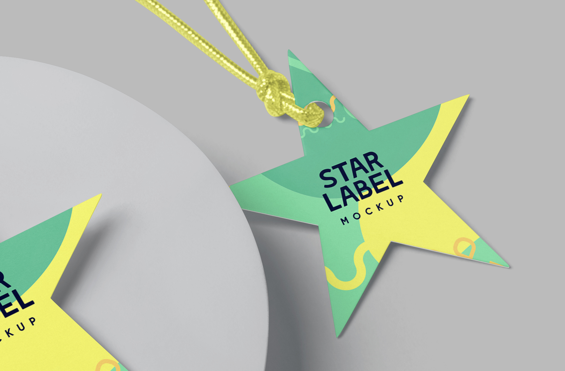 colorful star tag PSD