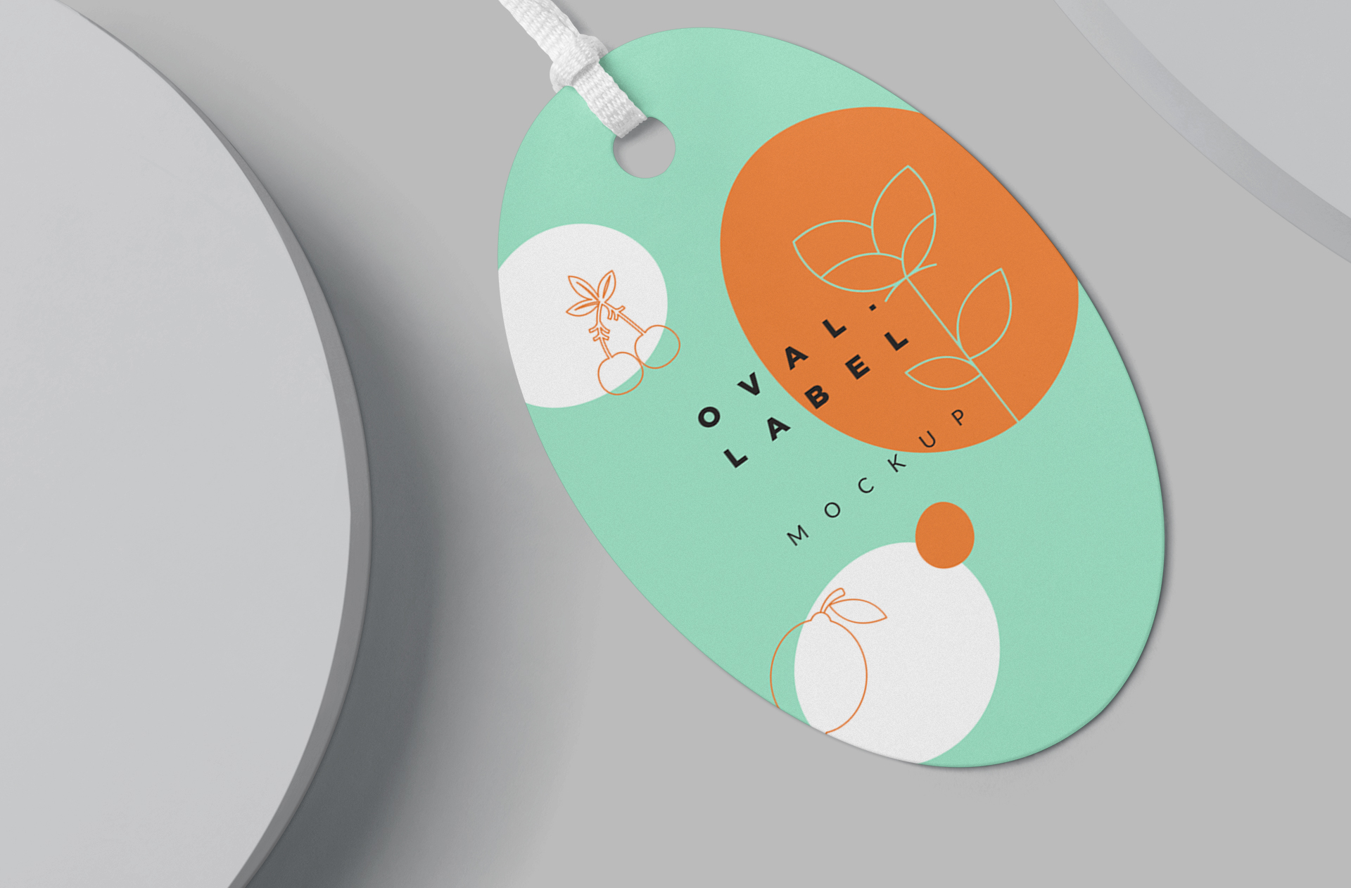 colorful label mock-up