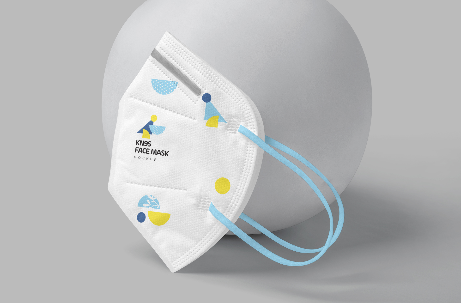 Customizable KN95 Face Mask Mock-Up for Branding