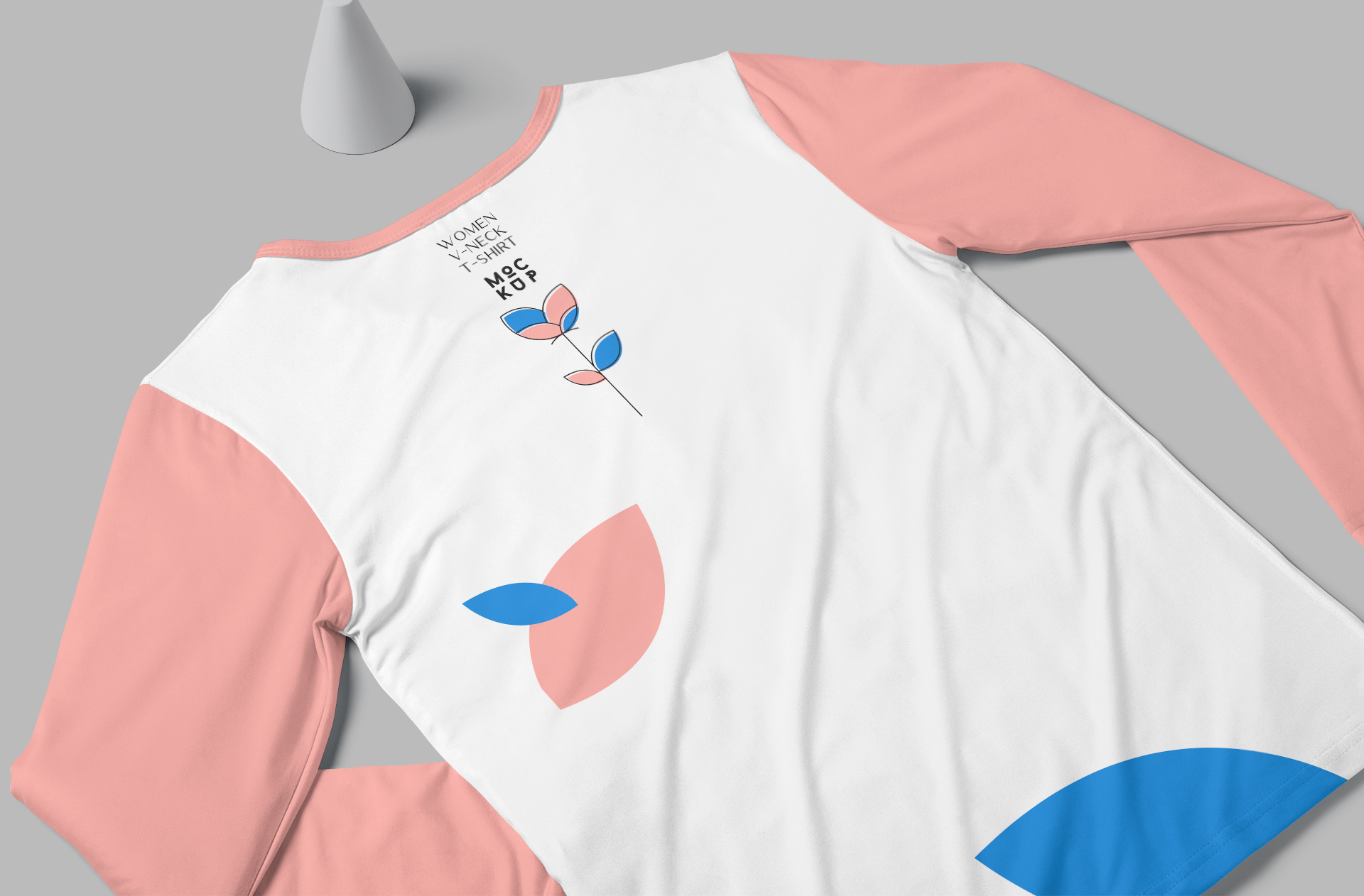 High-Quality Women’s V-Neck T-Shirt Mock-Up