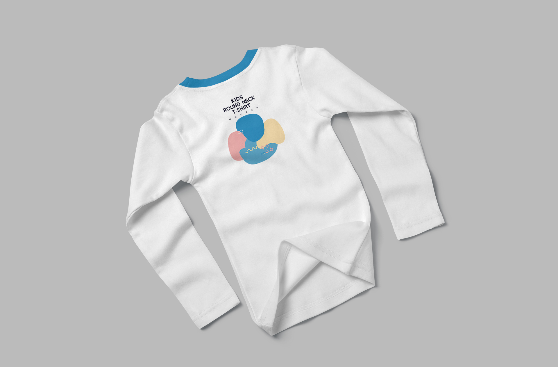 Kids Round Neck T-Shirt Mock-Up PSD Template