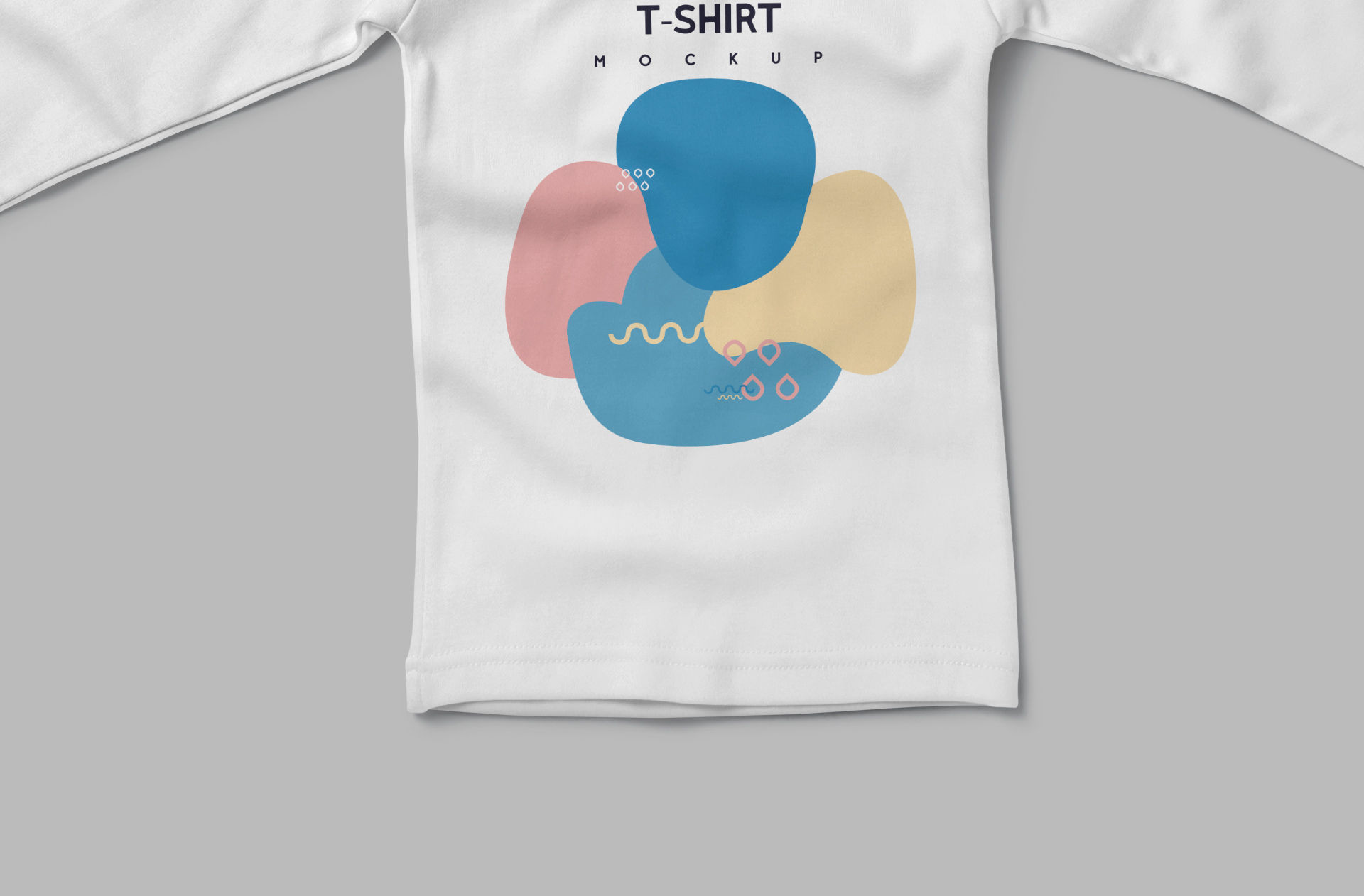 kids round neck t-shirt mock-up PSD