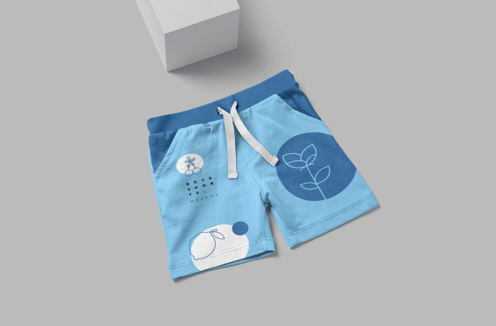 Blue Boys Shorts Mockup with Stylish Print
