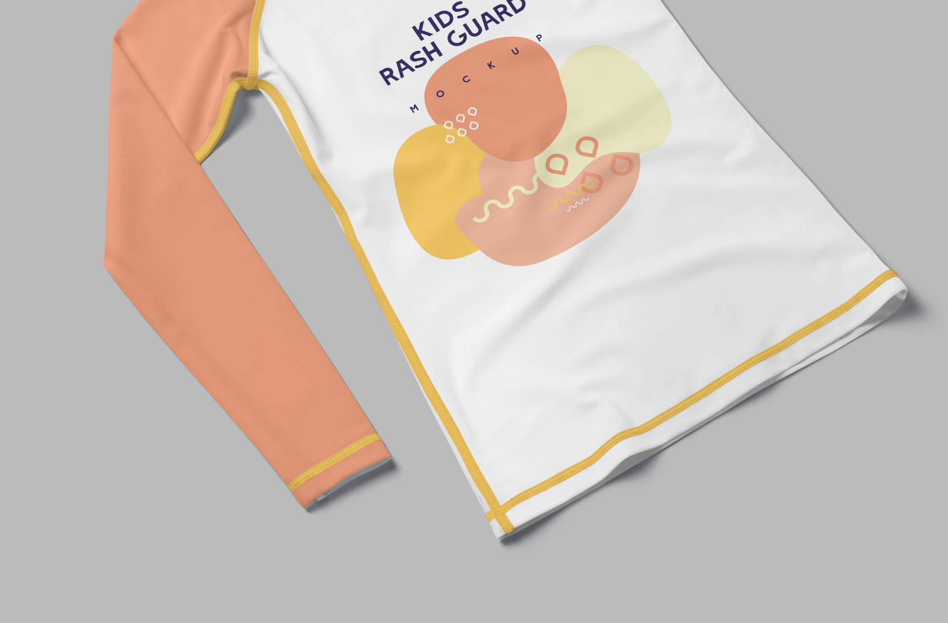 colorful printed rash guard PSD
