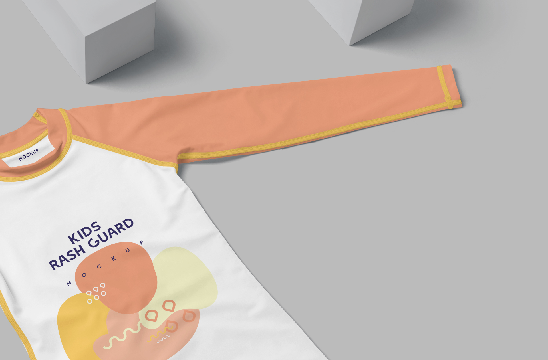 colorful printed rash guard PSD