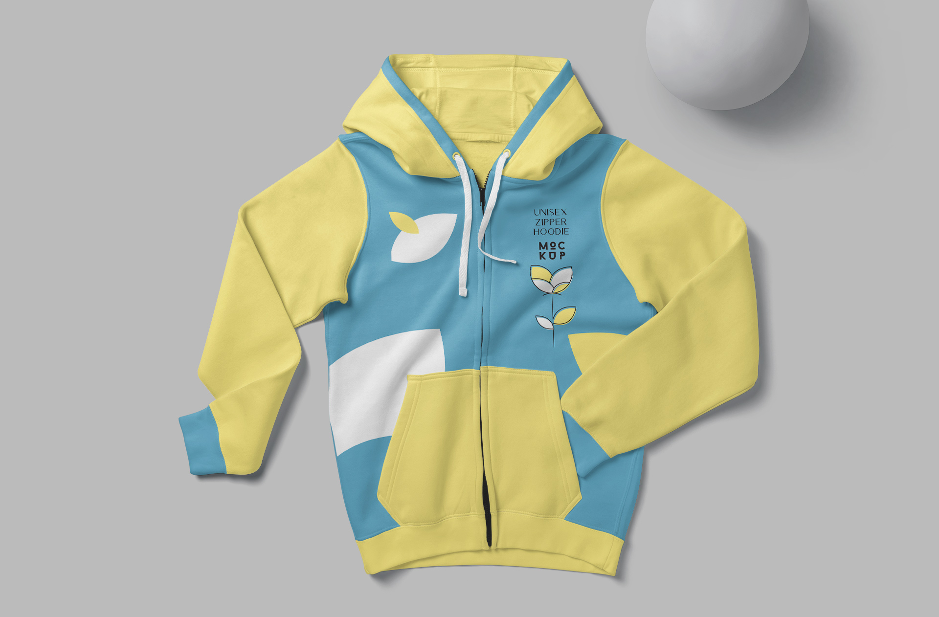 Unisex Zipper Hoodie Mockup with Stylish Design