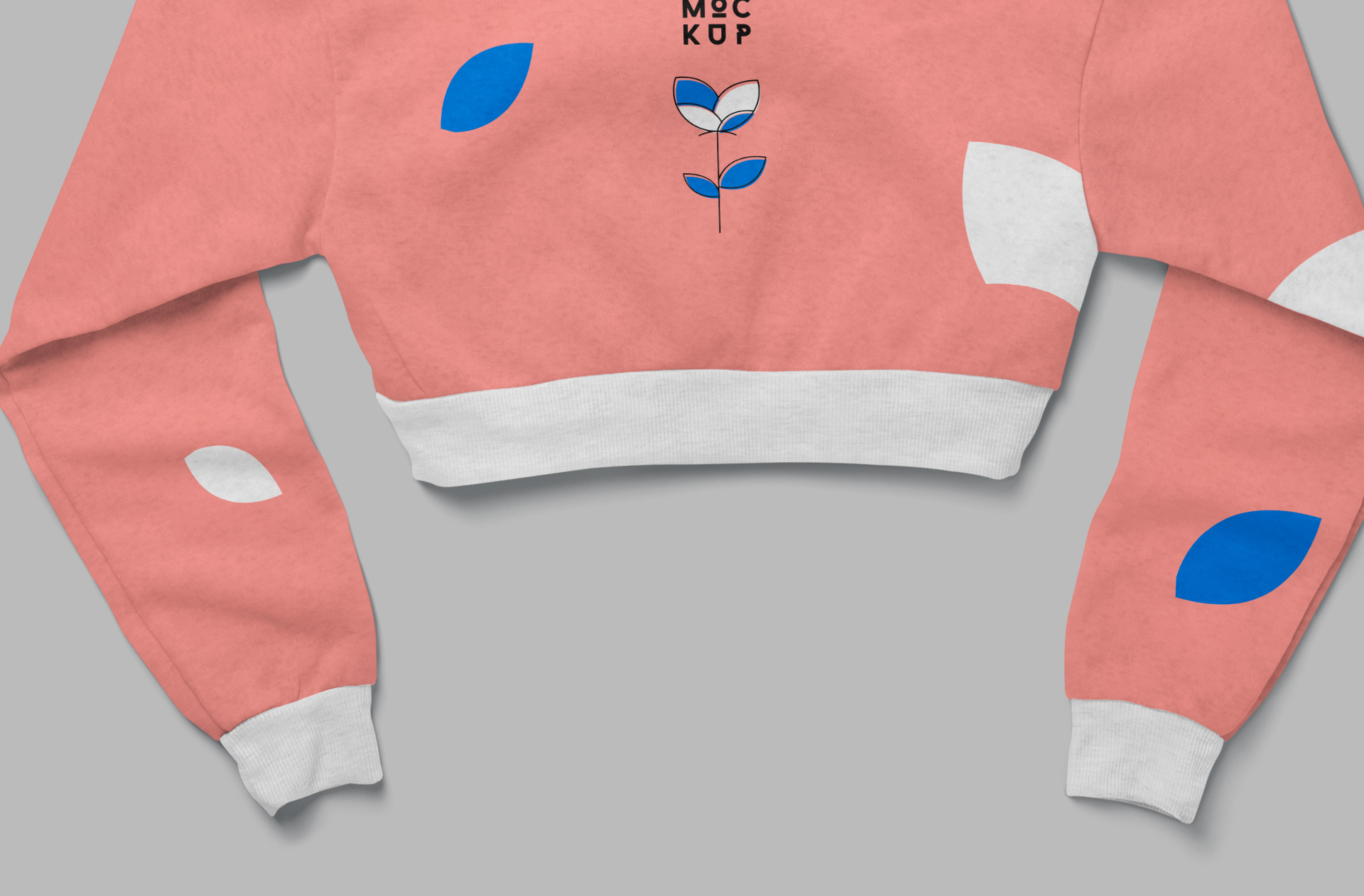 back view crop hoodie mock-up
