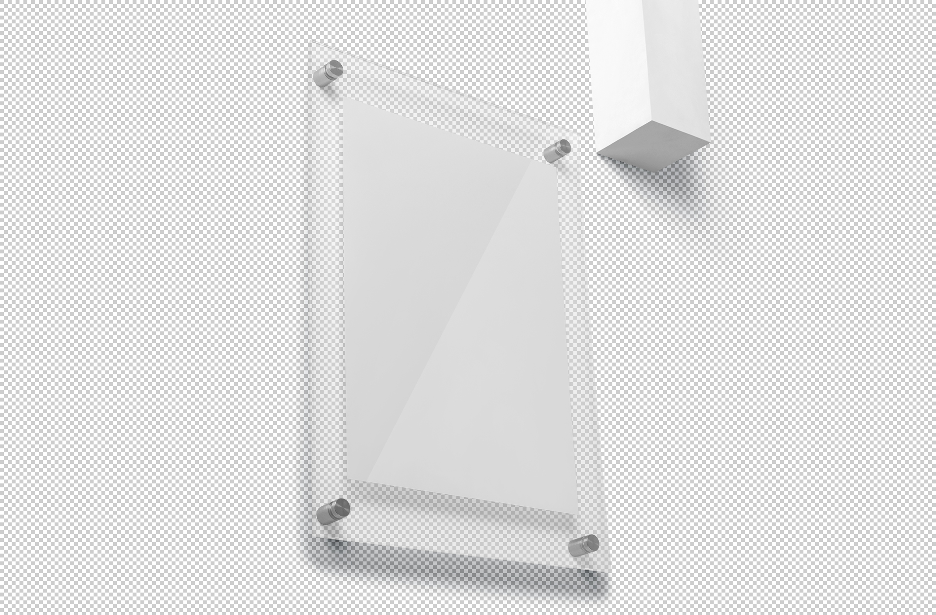 acrylic poster display mockup