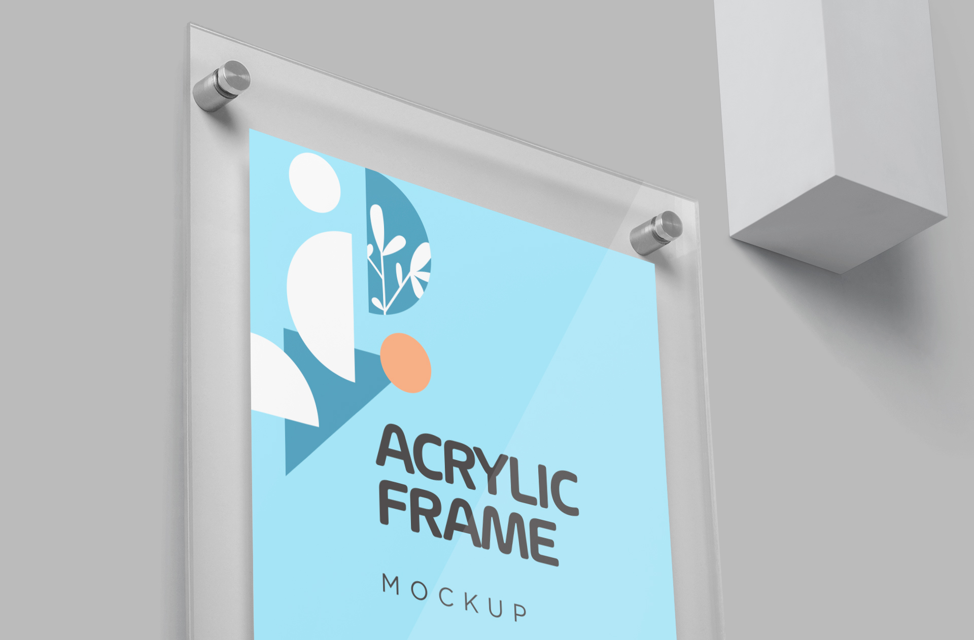 acrylic poster display mockup