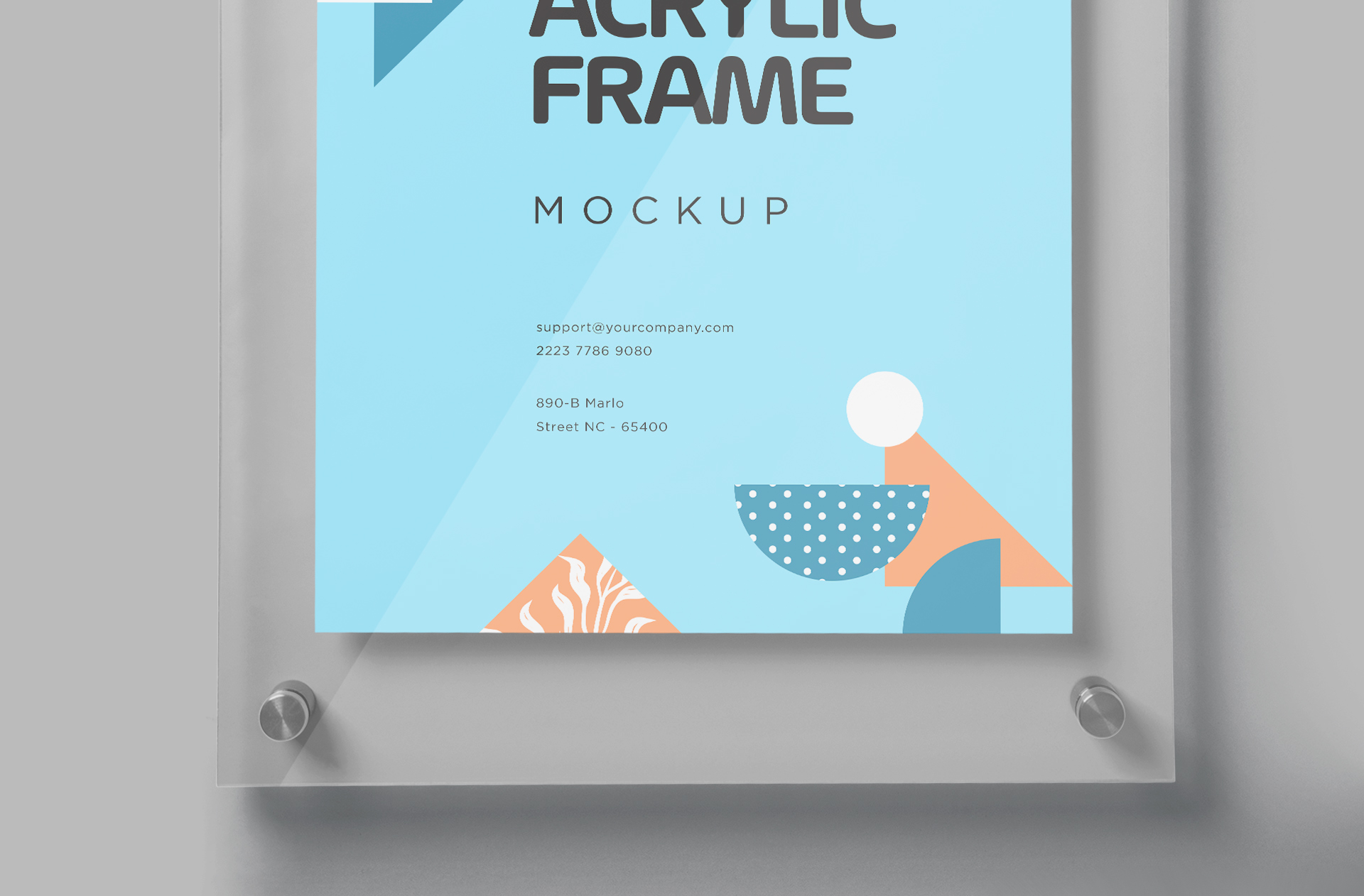 Customizable Acrylic Frame Mockup for Posters and Art