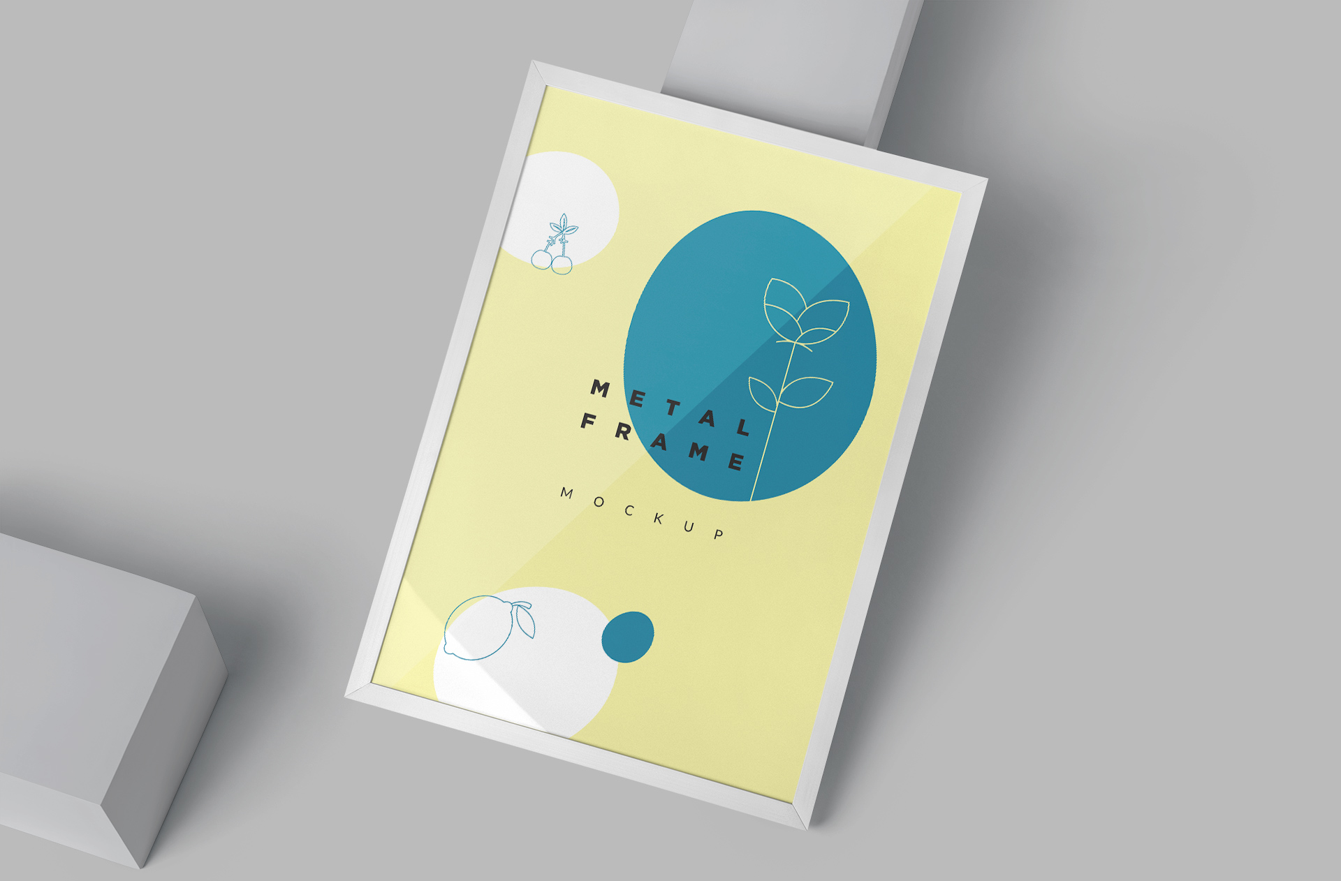 Realistic Metal Frame Poster Mockup for Branding