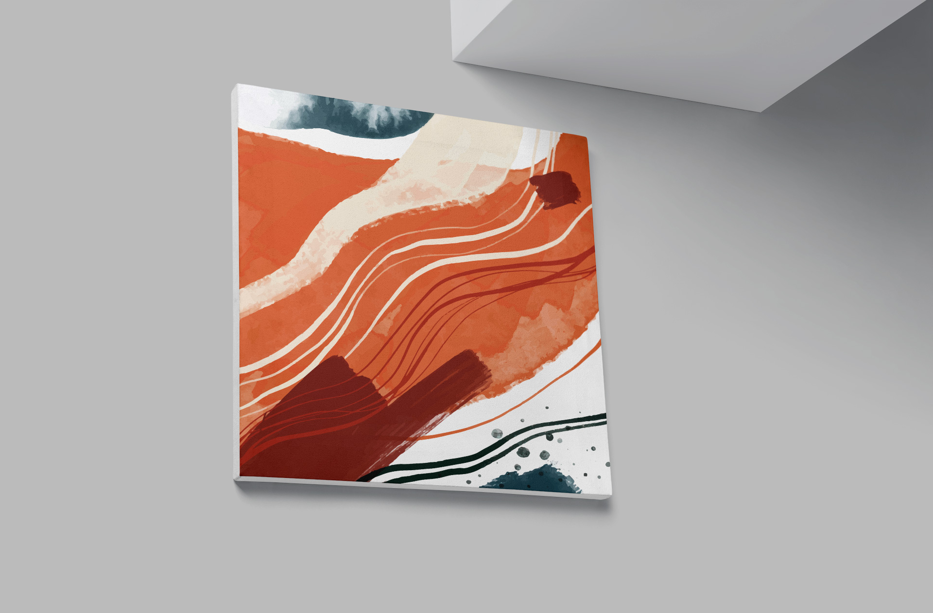 Bold Square Canvas Mockup for Wall Art Displays