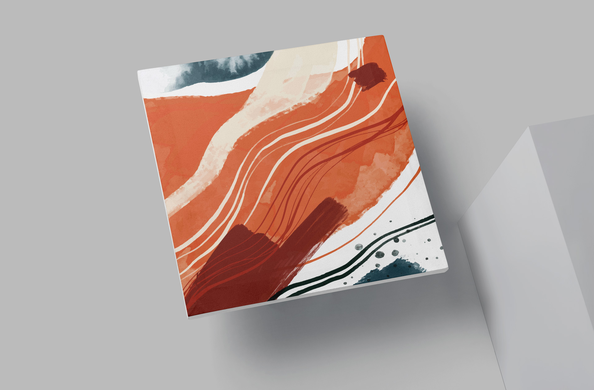 Realistic Square Canvas Mockup for Creative Branding