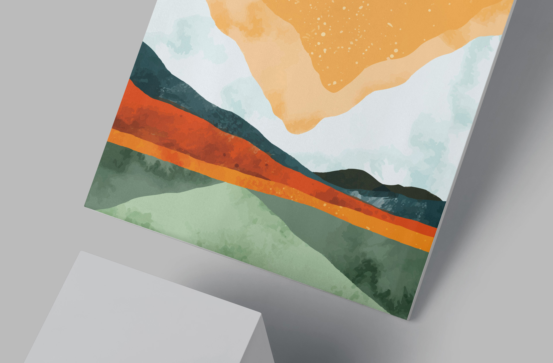 abstract landscape mockup