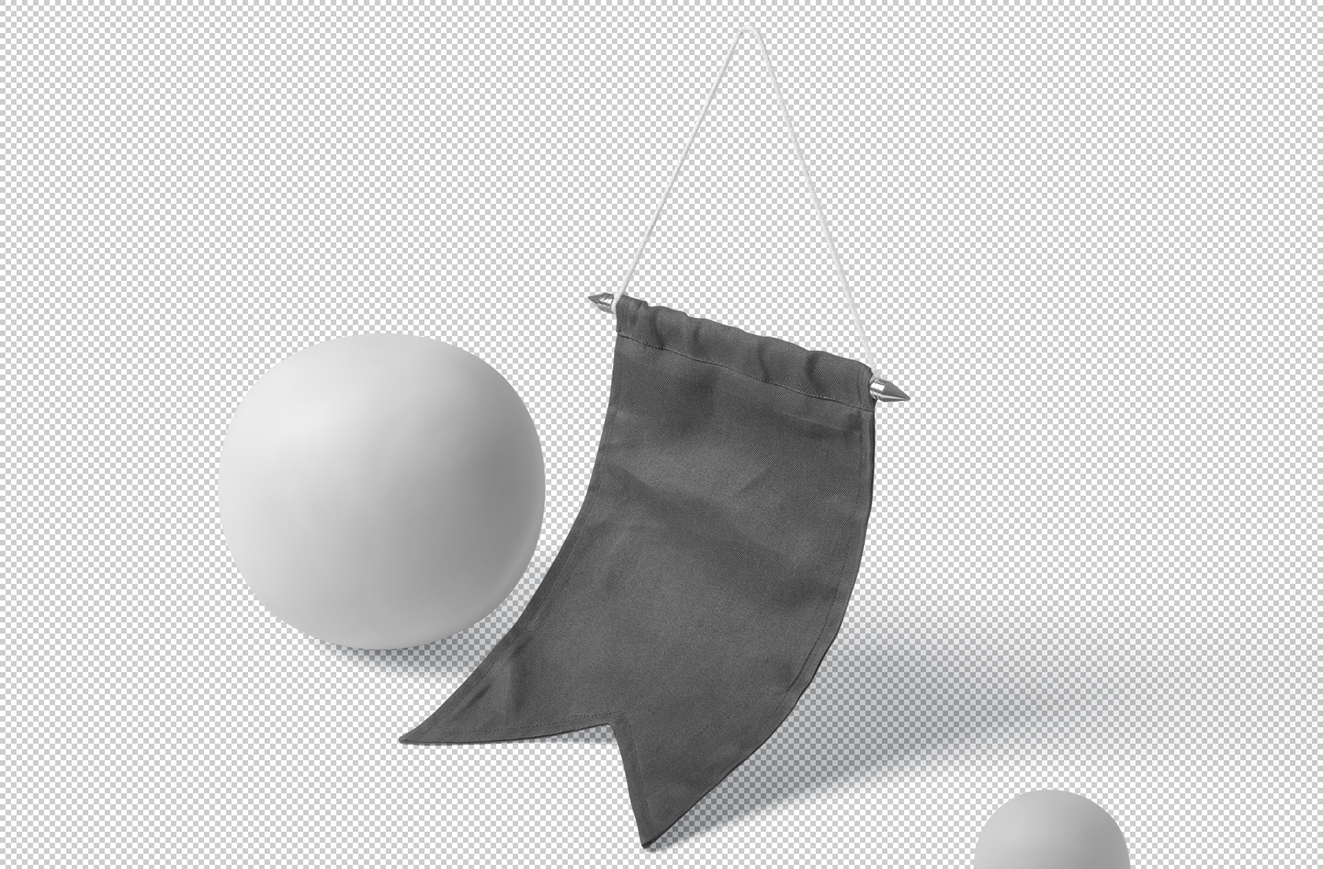 hanging pennant mock-up