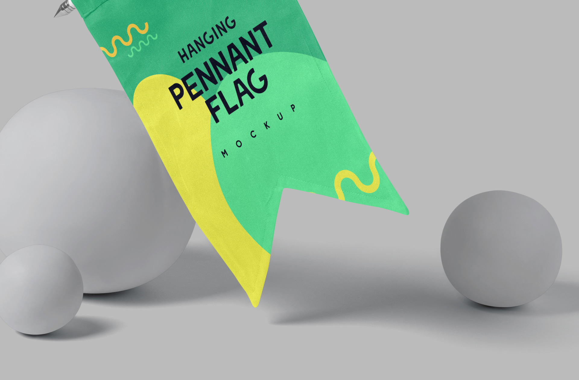 corporate branding flag mock-up