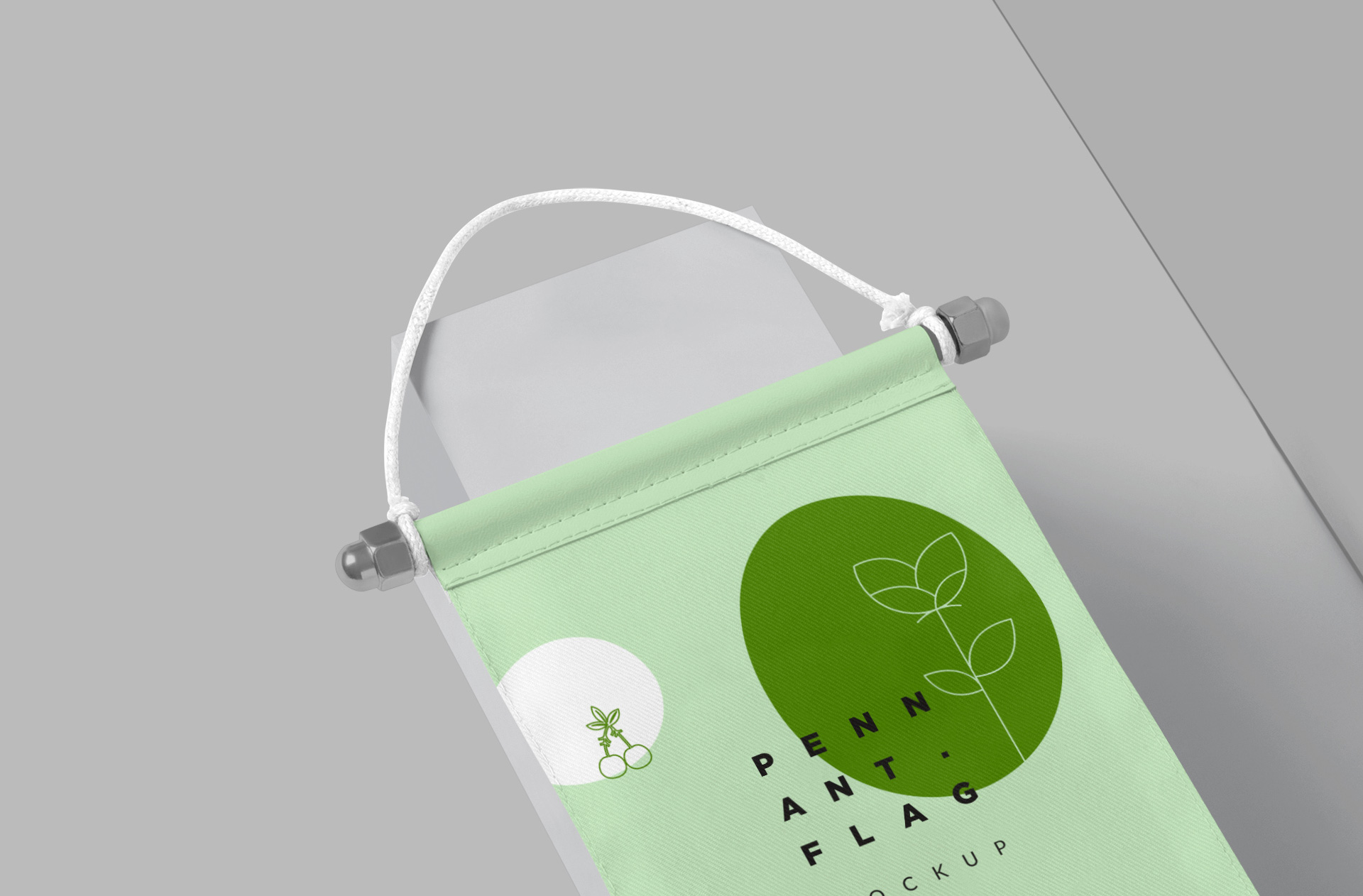 advertising pennant flag mock-up