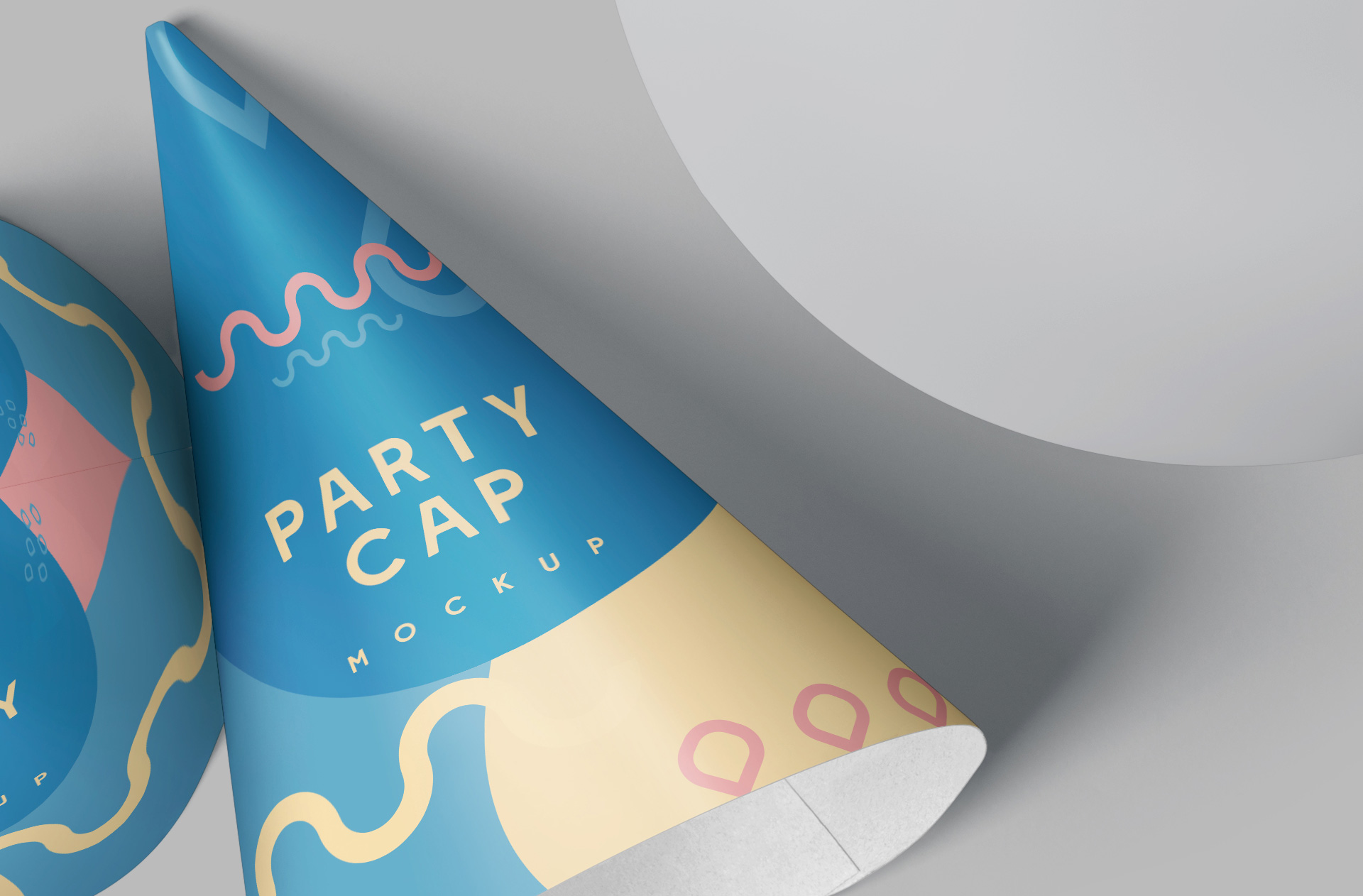 modern party hat mock-up
