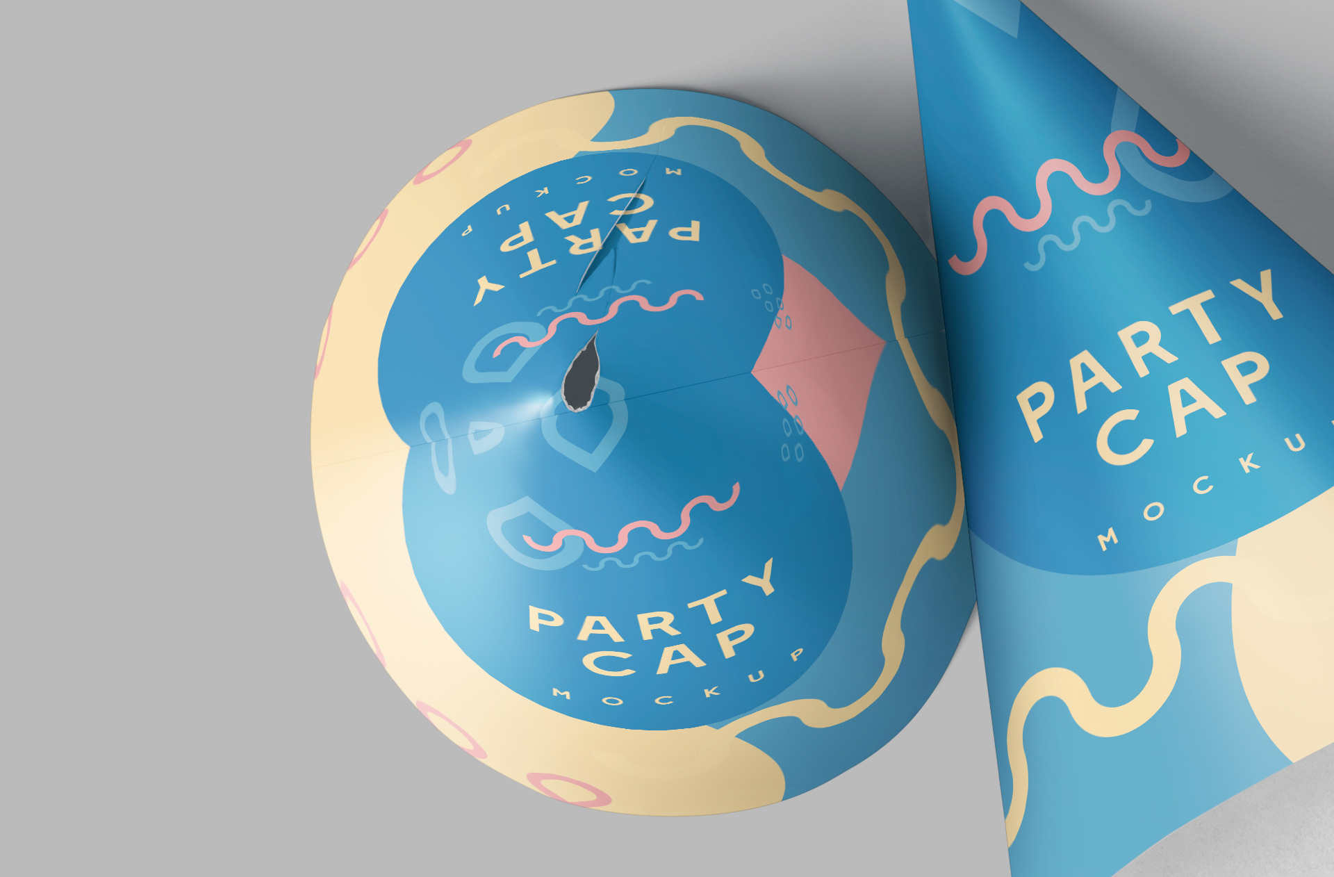modern party hat mock-up