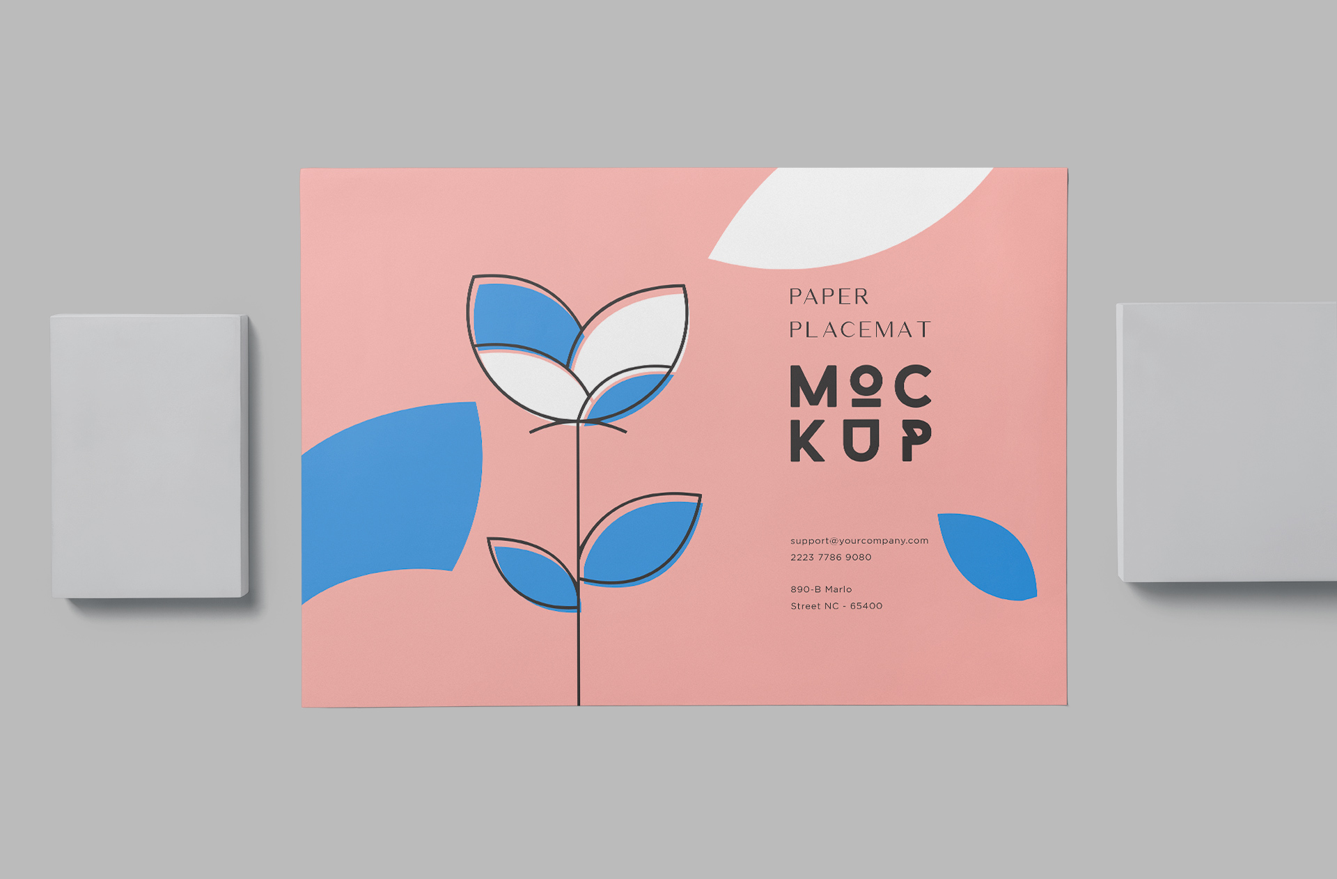 Modern Paper Placemat Mockup for Creative Branding