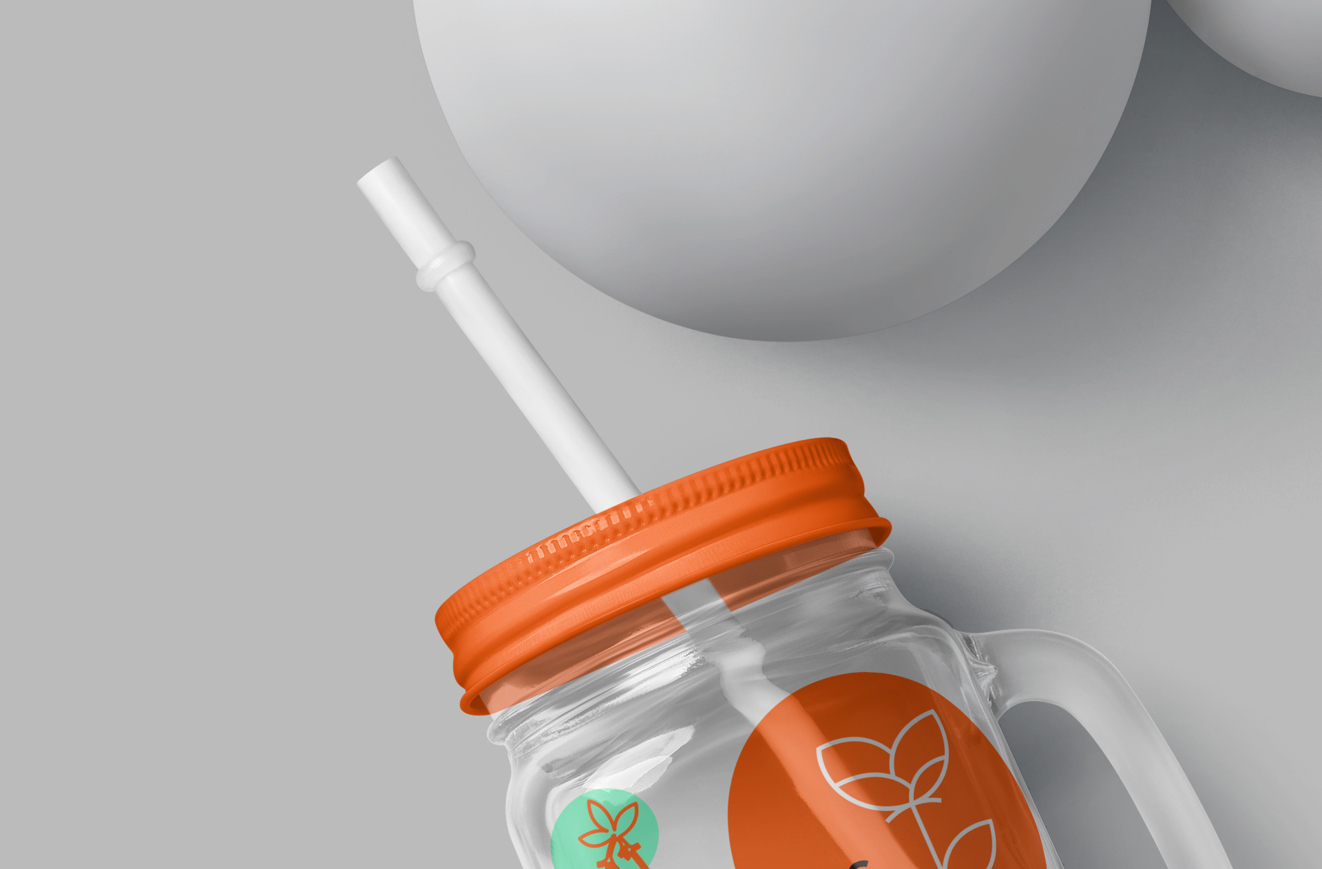 beverage branding jar mock-up