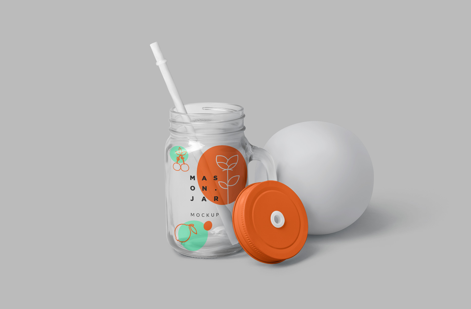 High-Quality Mason Jar Mockup for Food & Beverage