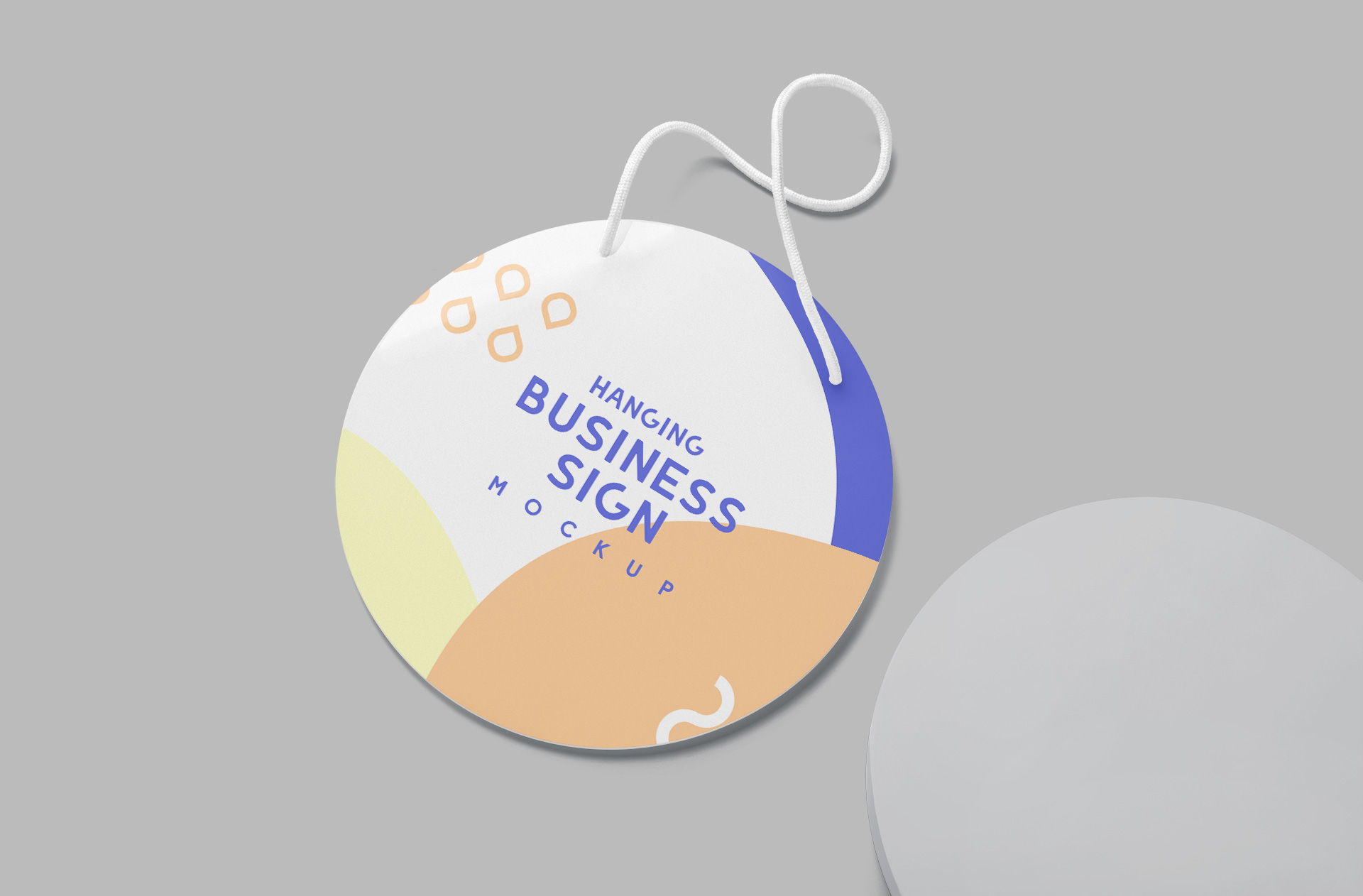 Custom Round Hanging Sign Mockup
