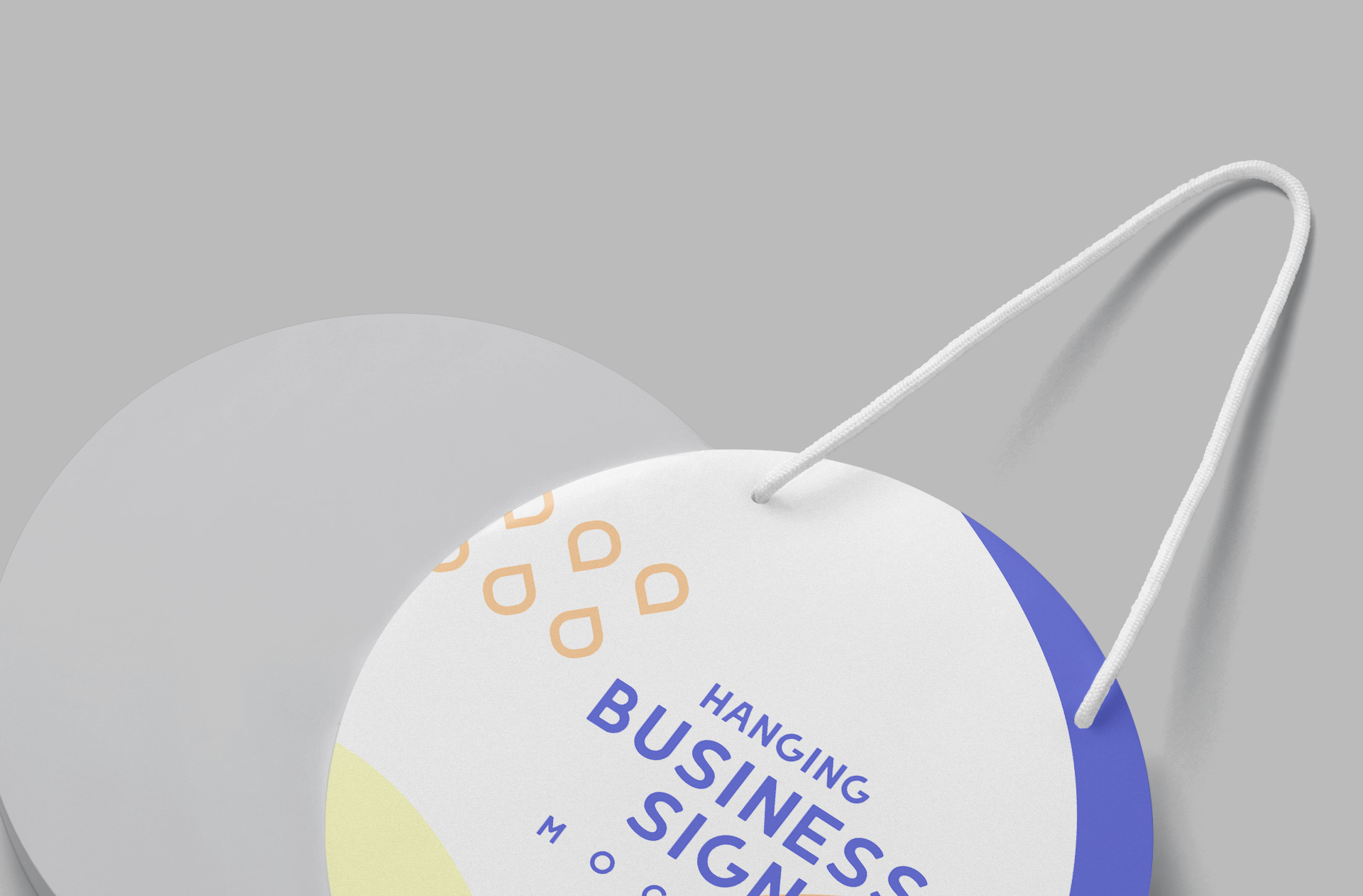 boutique round sign mock-up