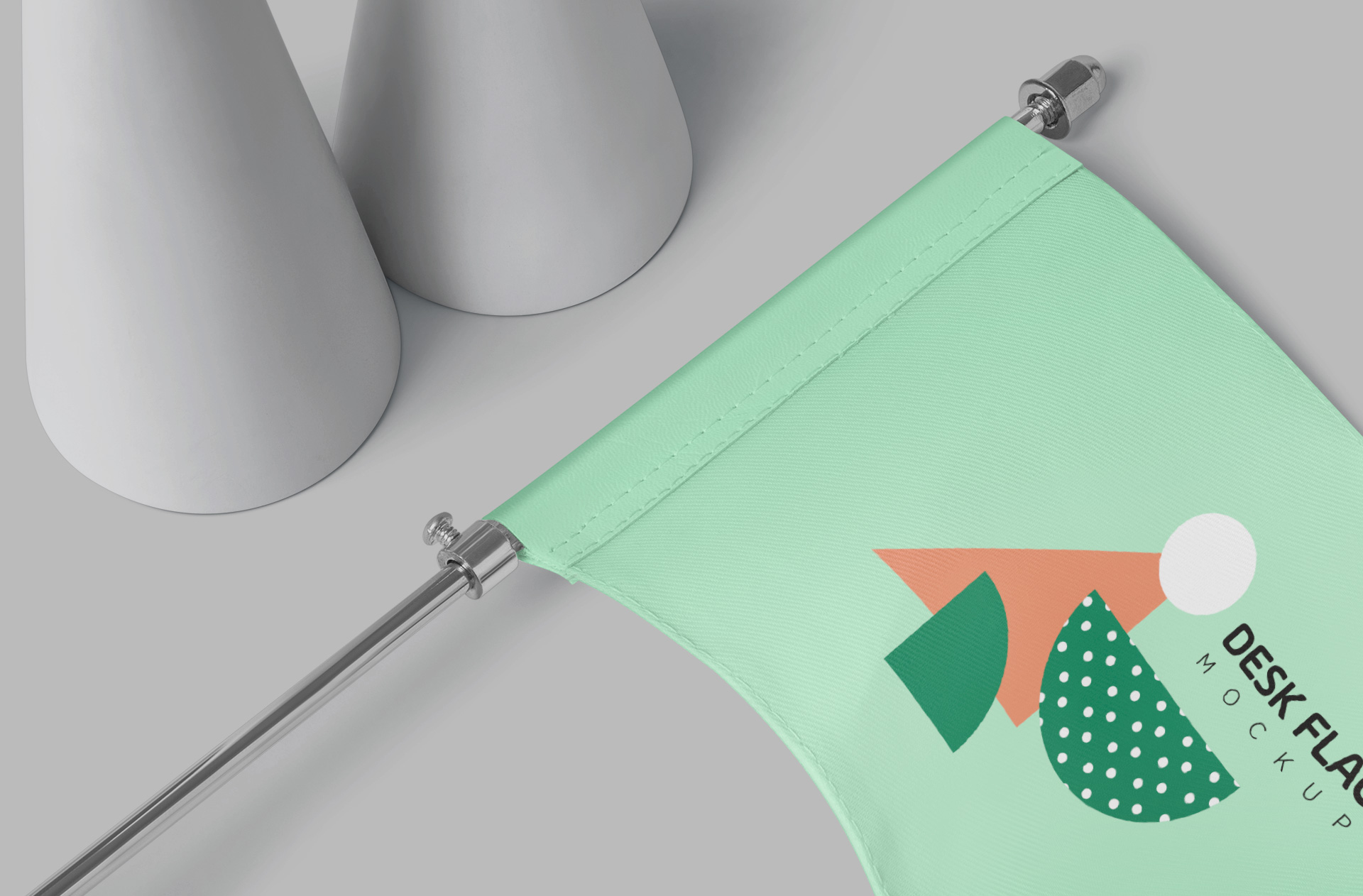 elegant desk flag mock-up