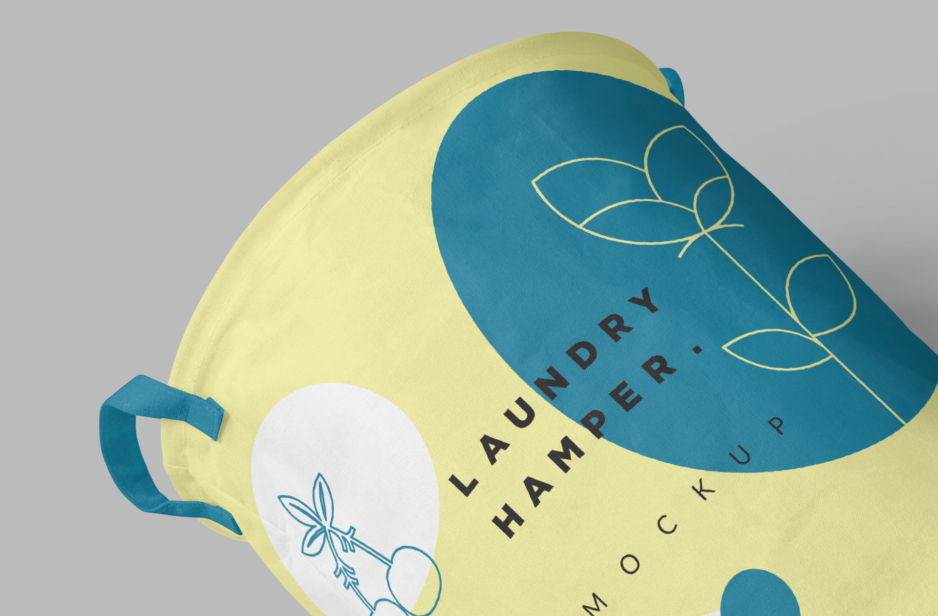 branding laundry basket mock-up