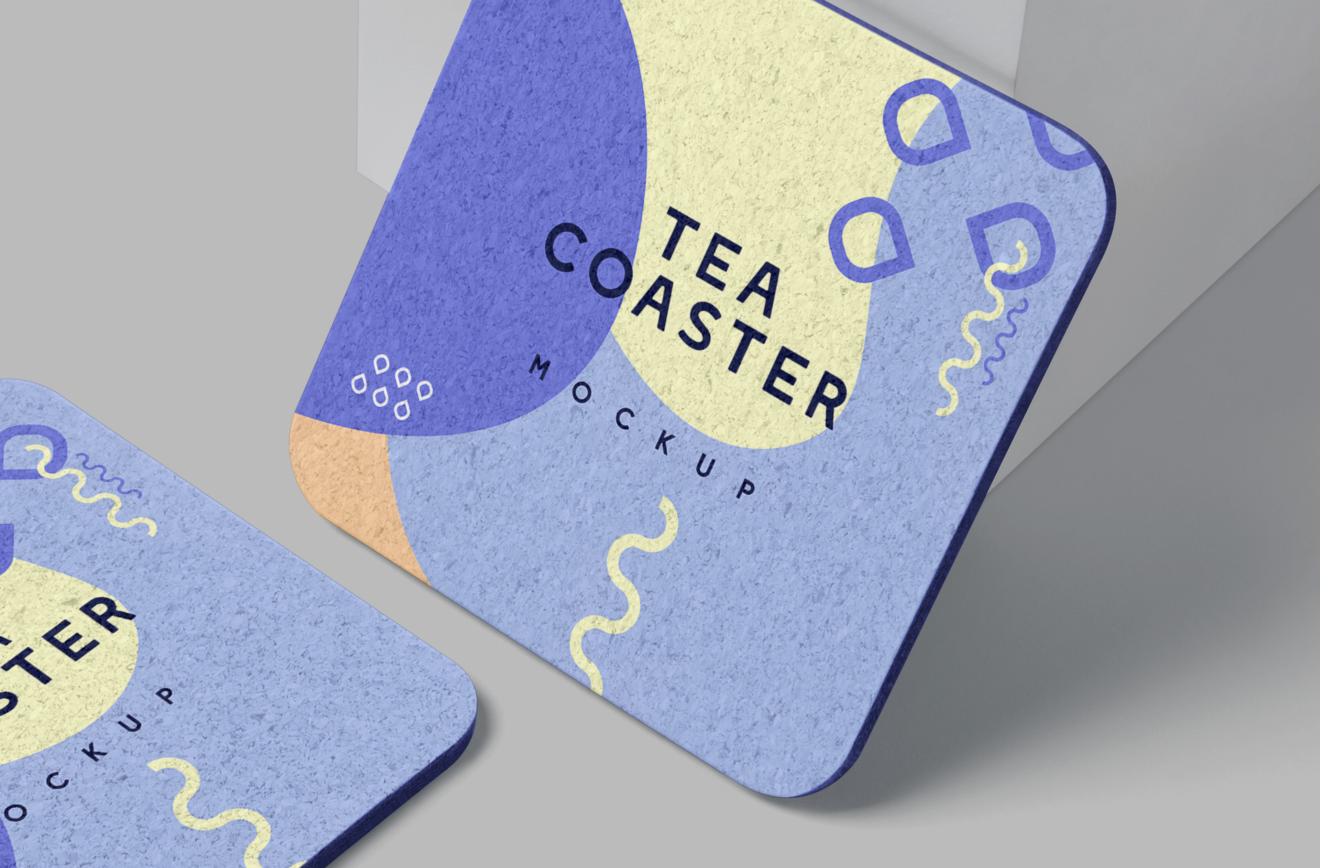 Minimal Tea Coaster Mockup Set Branding Focus