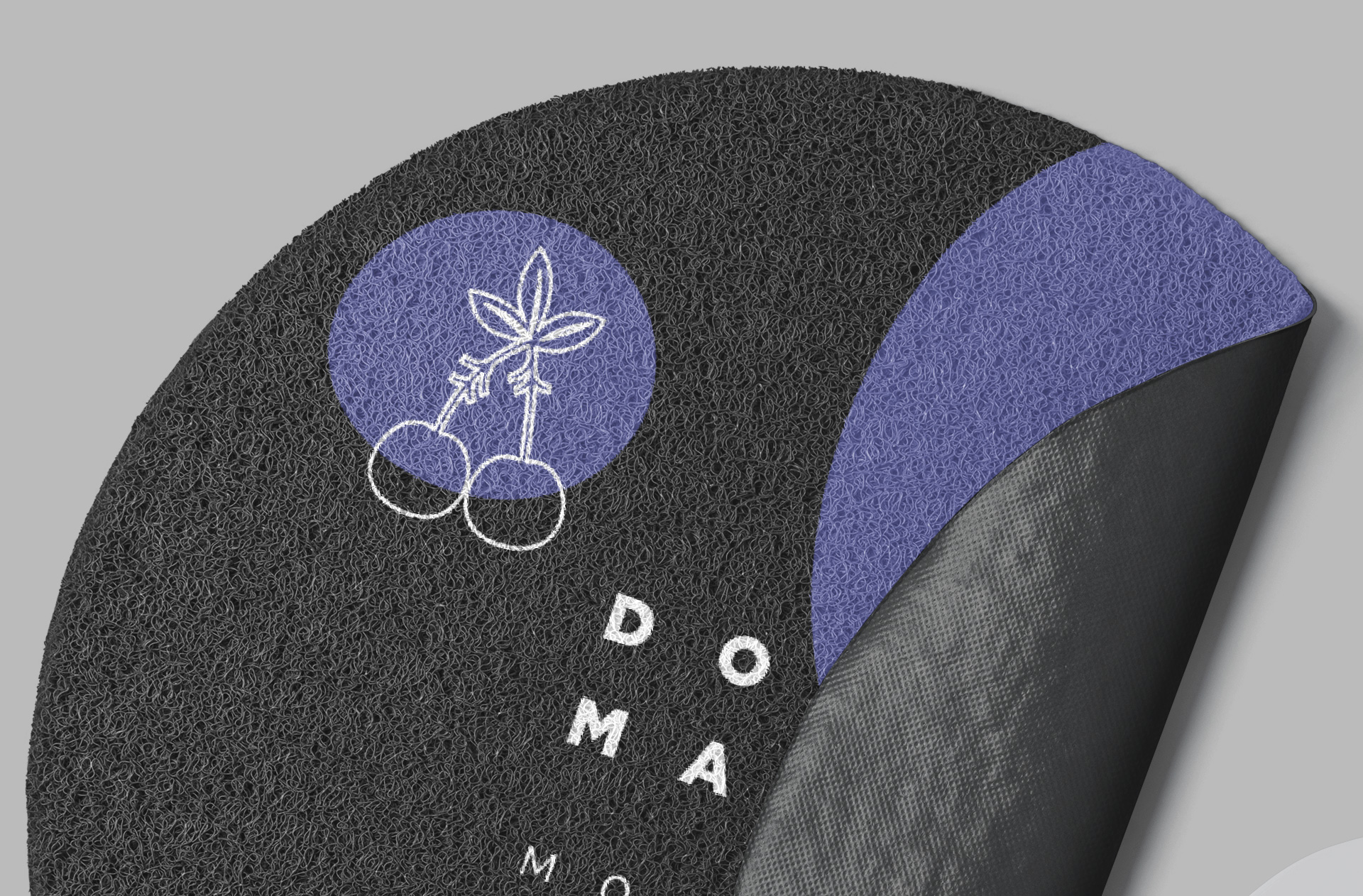 circular branding mat