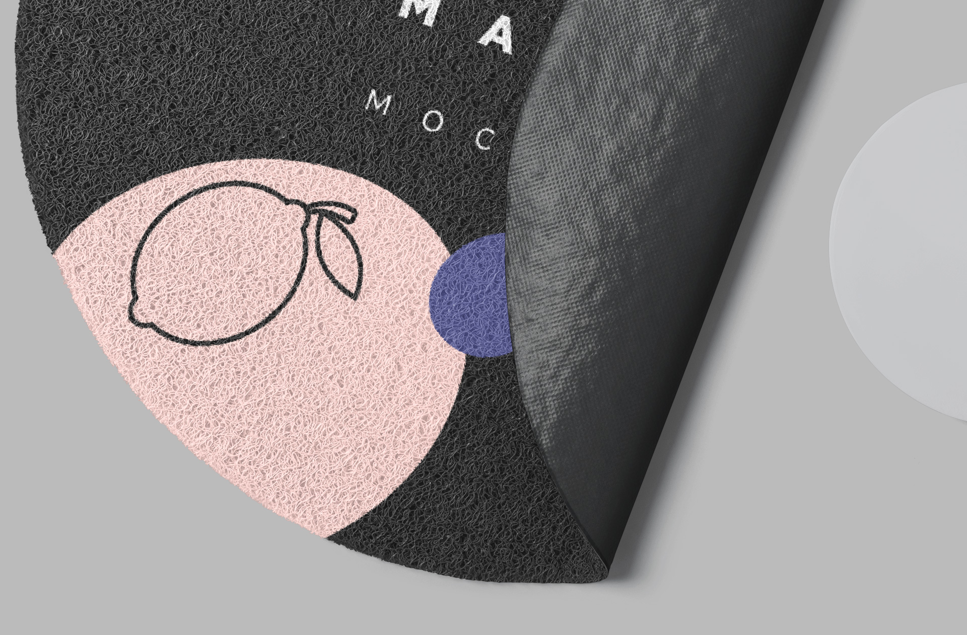 circular branding mat