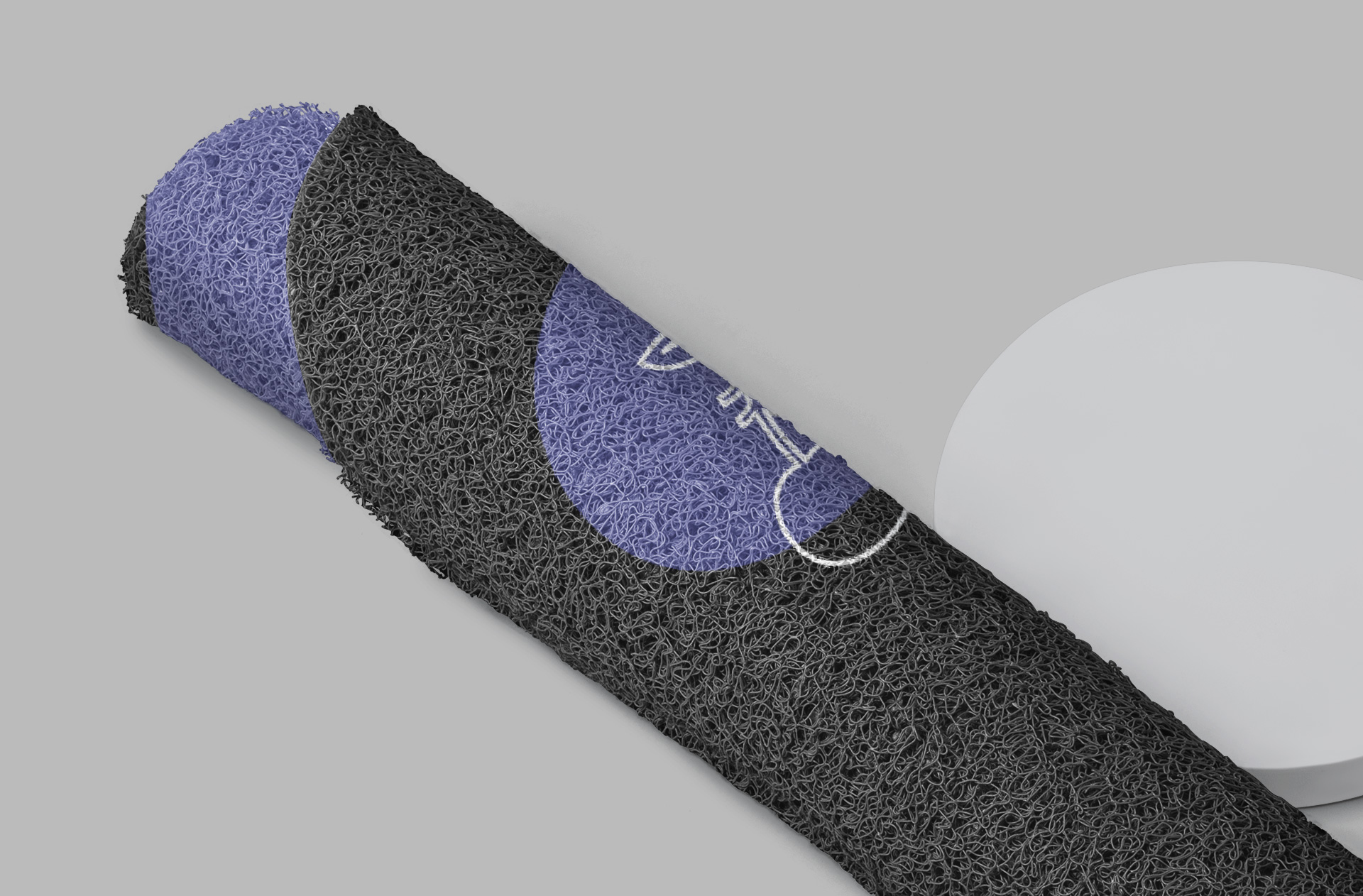 circular decor mat PSD mock-up
