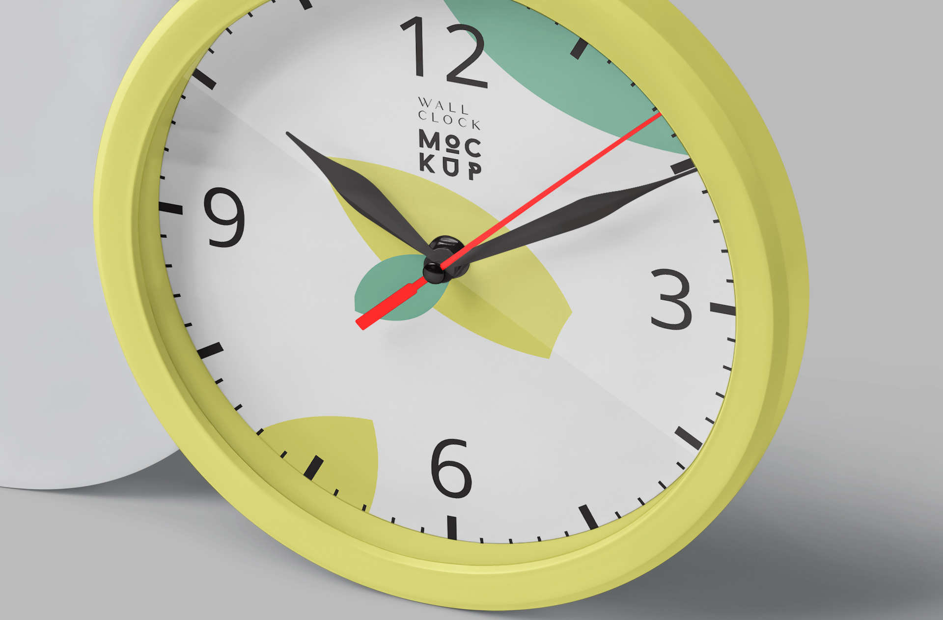 circular wall clock mock-up template