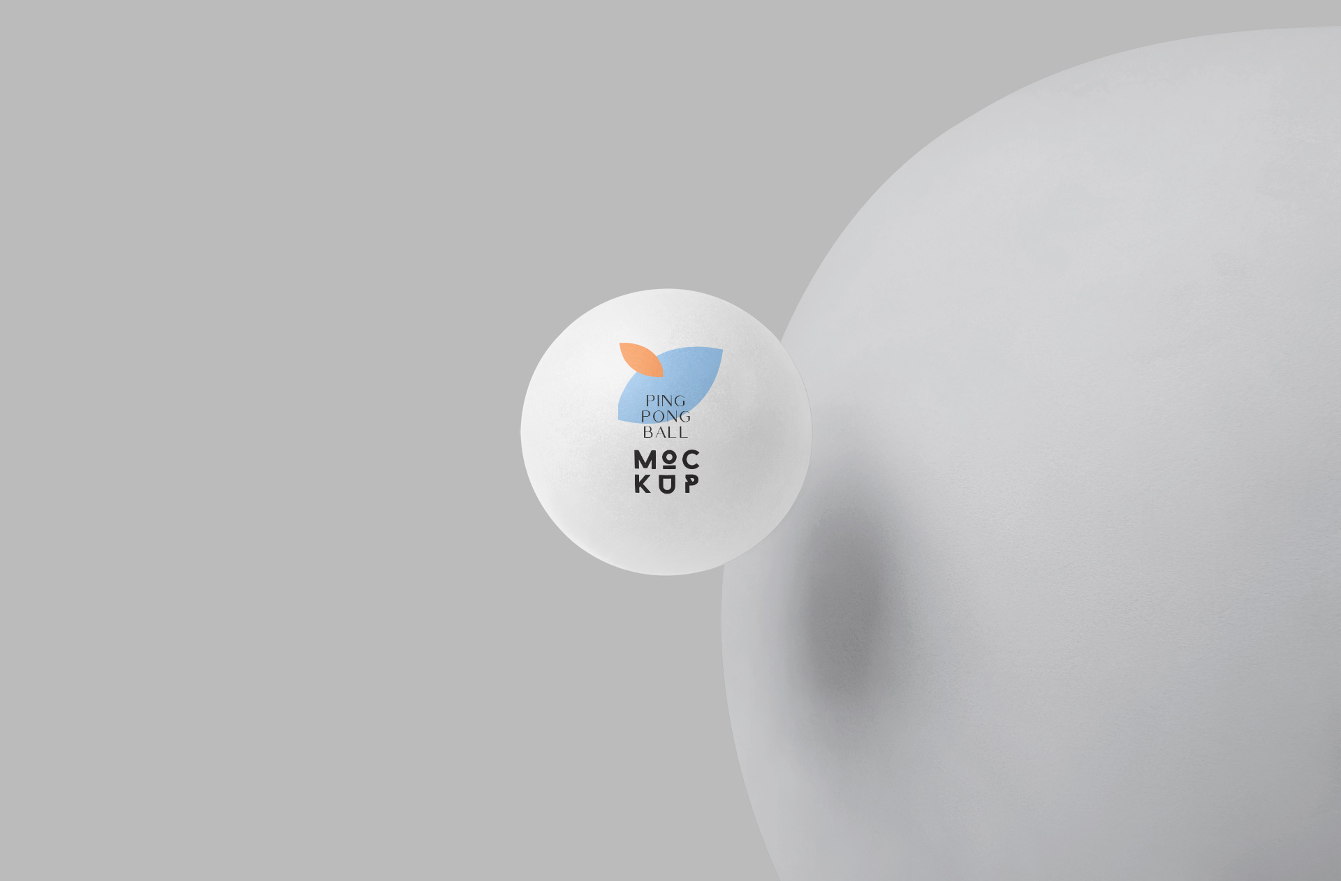 Photorealistic Ping Pong Ball Mockup Logo Design
