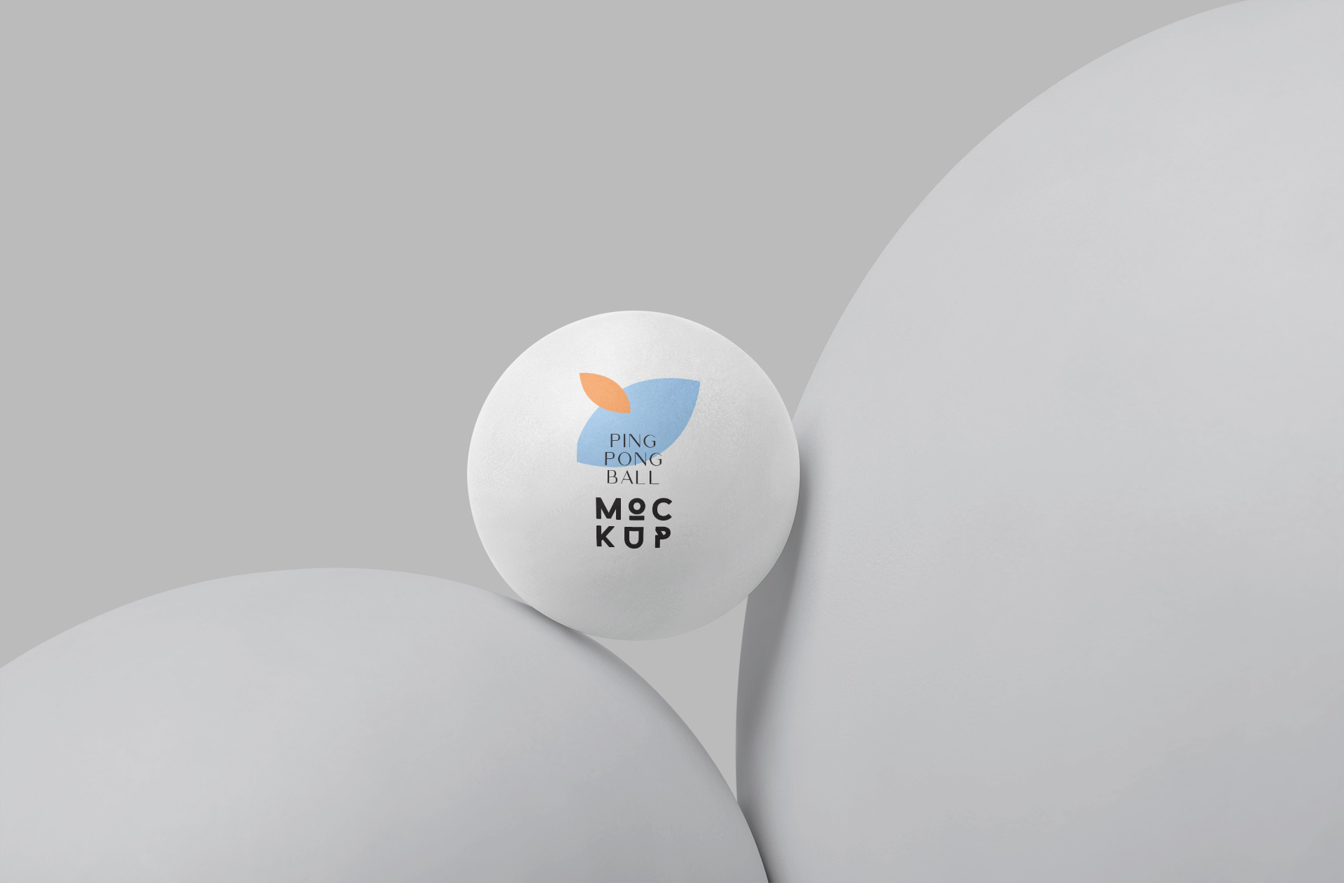 Modern Ping Pong Ball Mockup Professional Branding