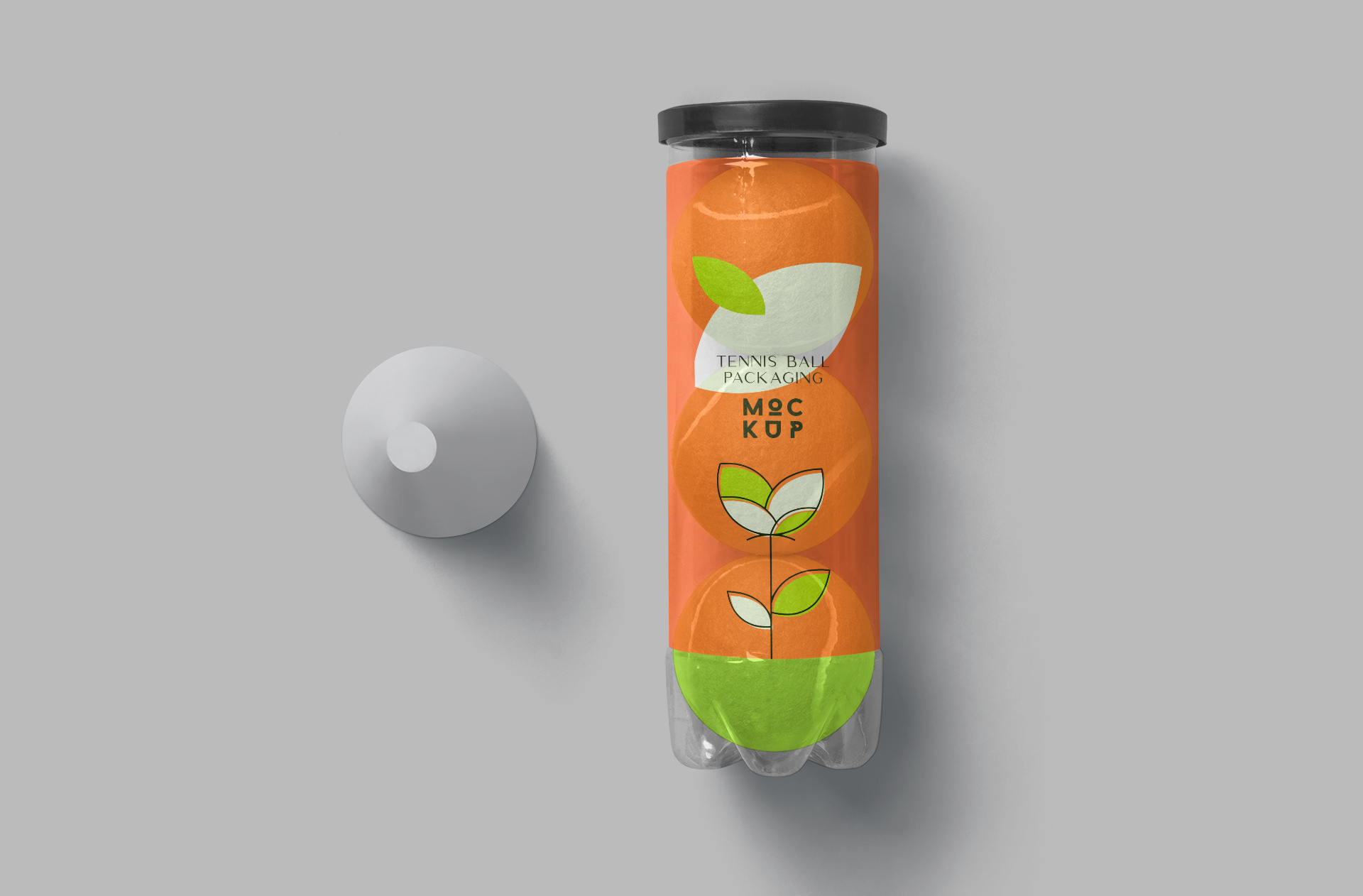 Tennis Ball Tube Mockup High-Resolution Packaging PSD