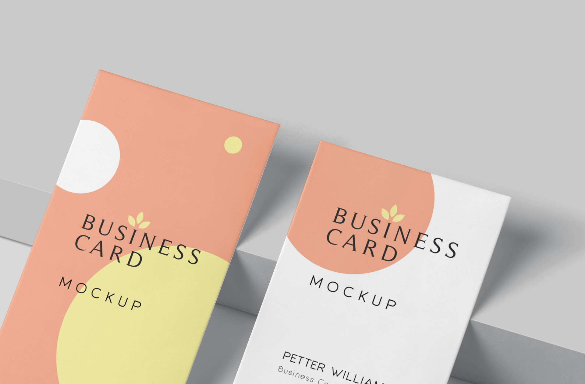 business card layout mockup