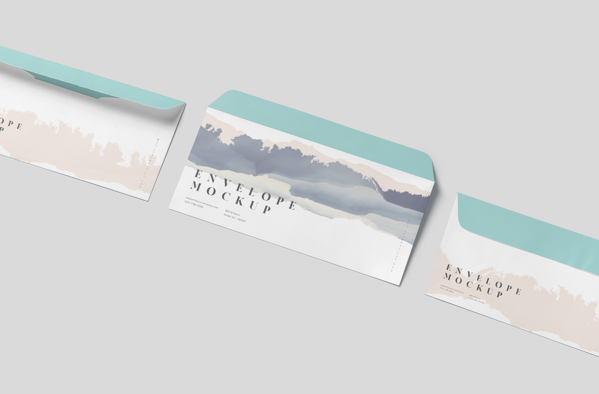 Floating Envelope Mockup Stylish Business Display