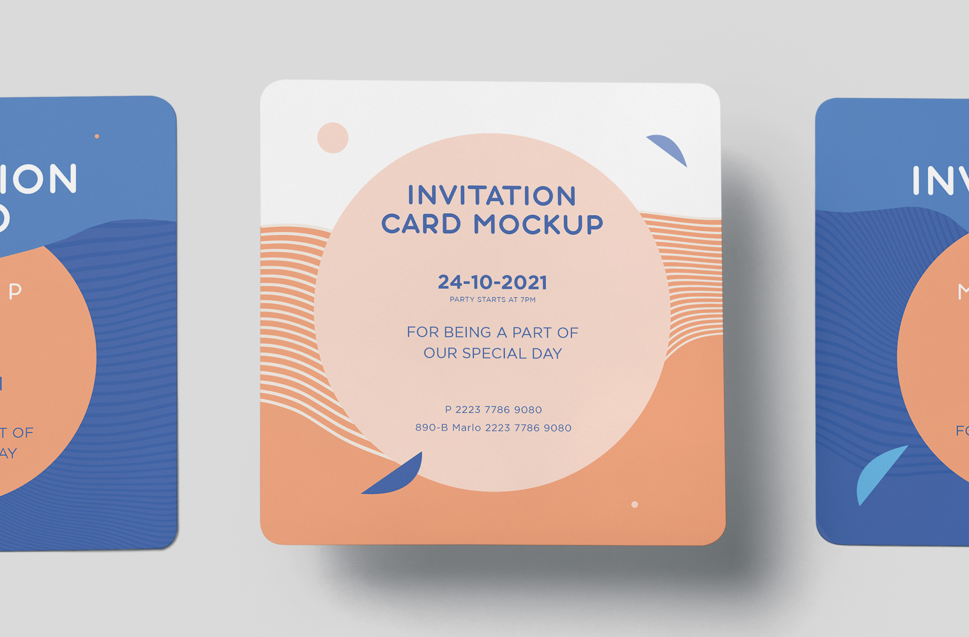 celebration invite PSD