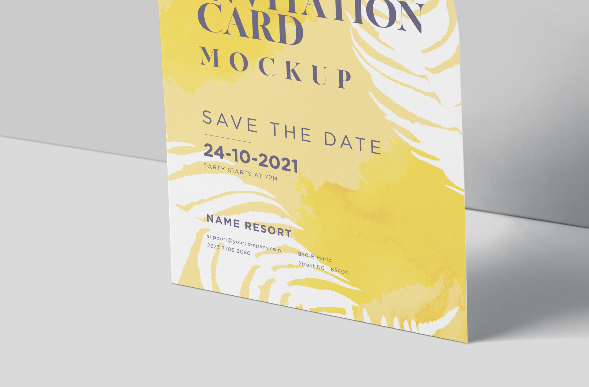 arch invitation card mock-up