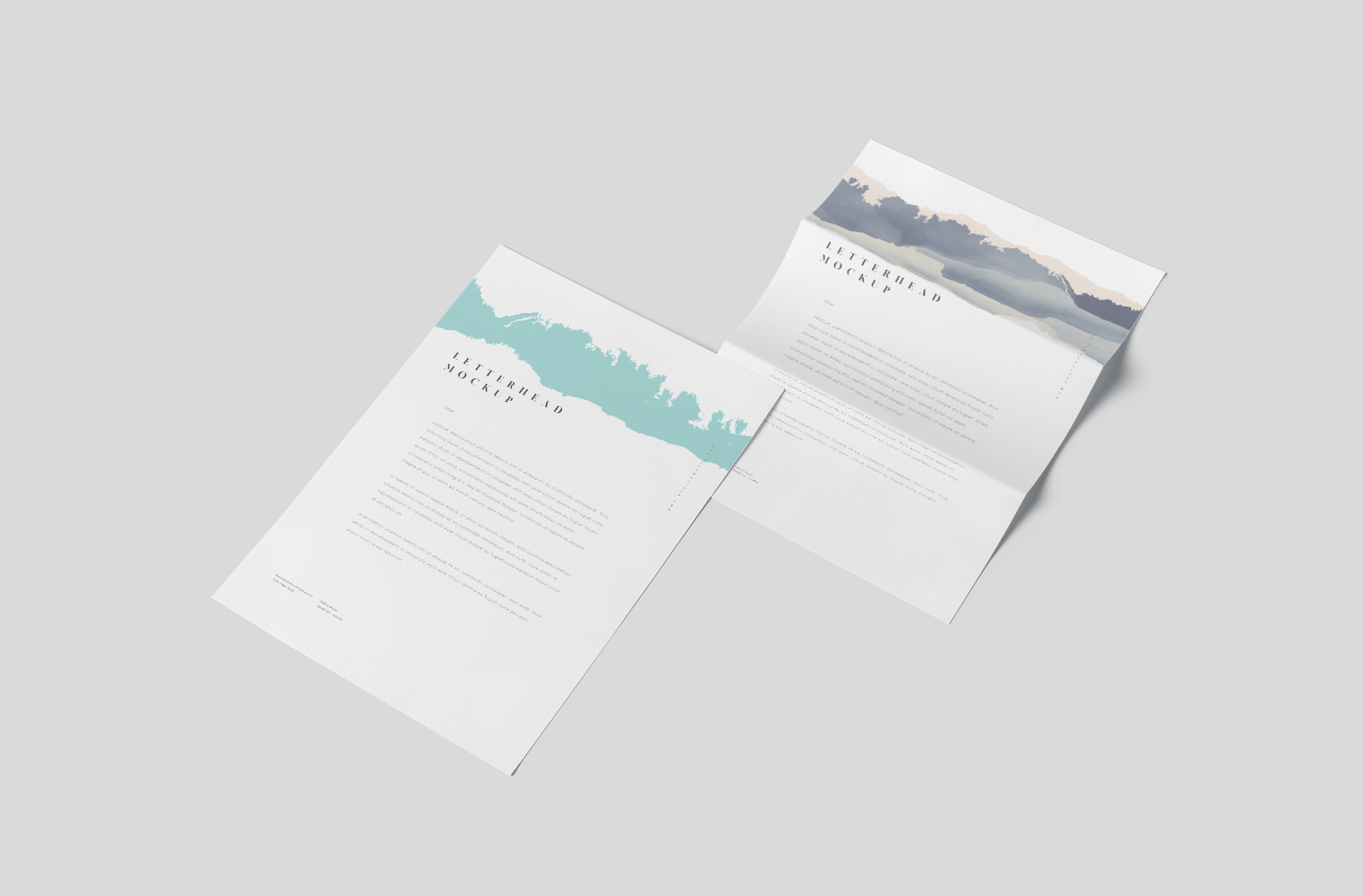 Folded Letterhead Mockup – Modern Business Stationery
