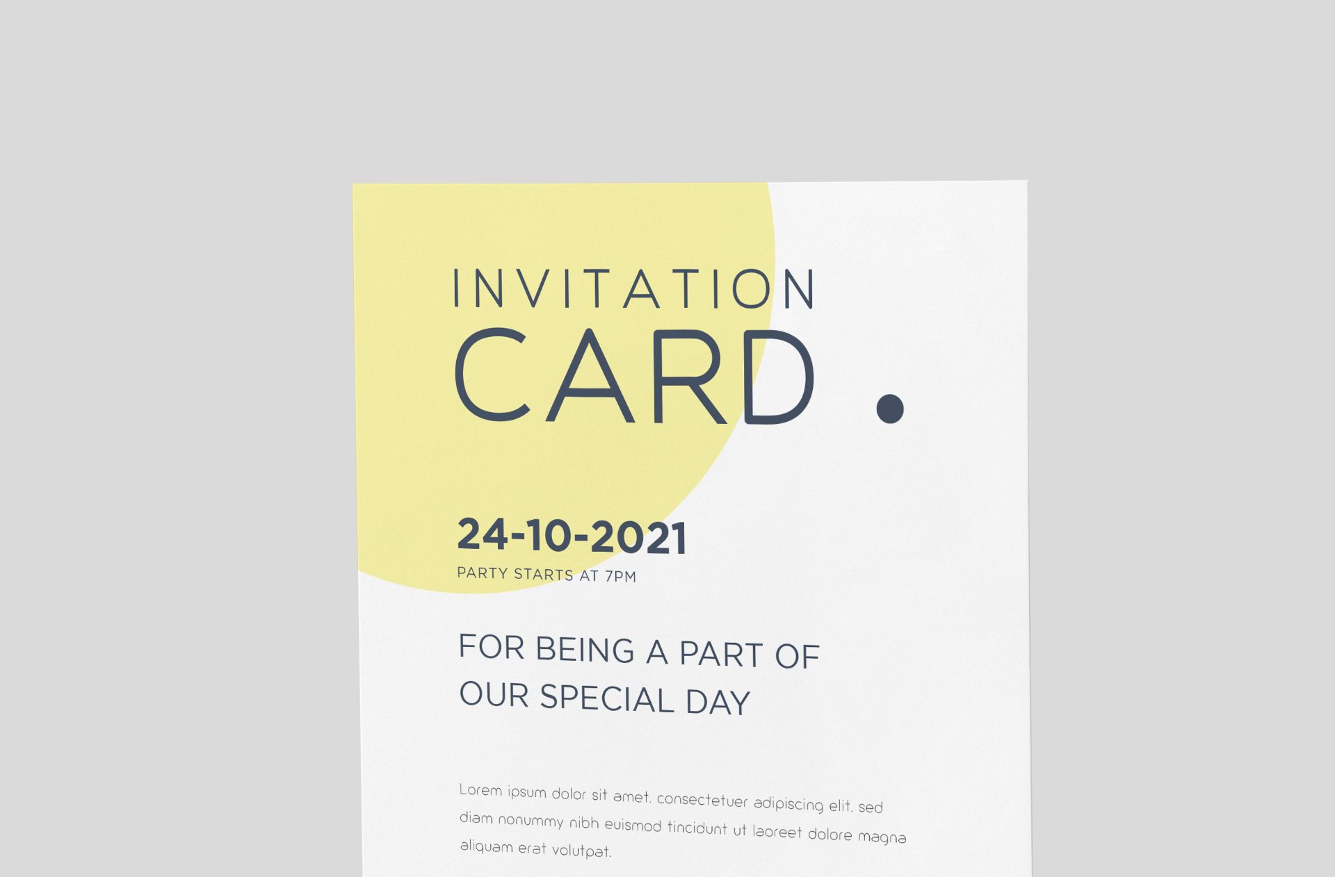 A5 invitation mockup