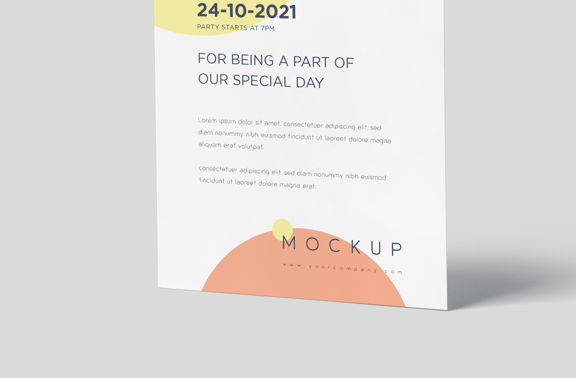 A5 invitation mockup