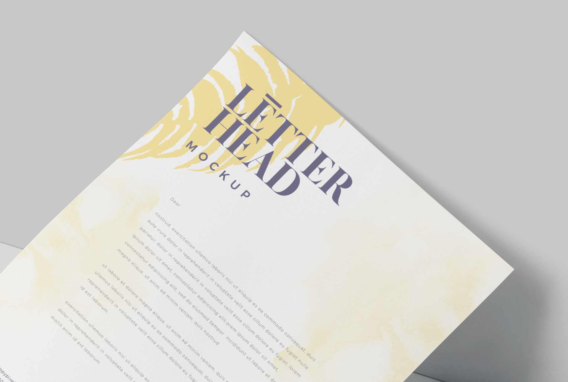 branding letter mock-up